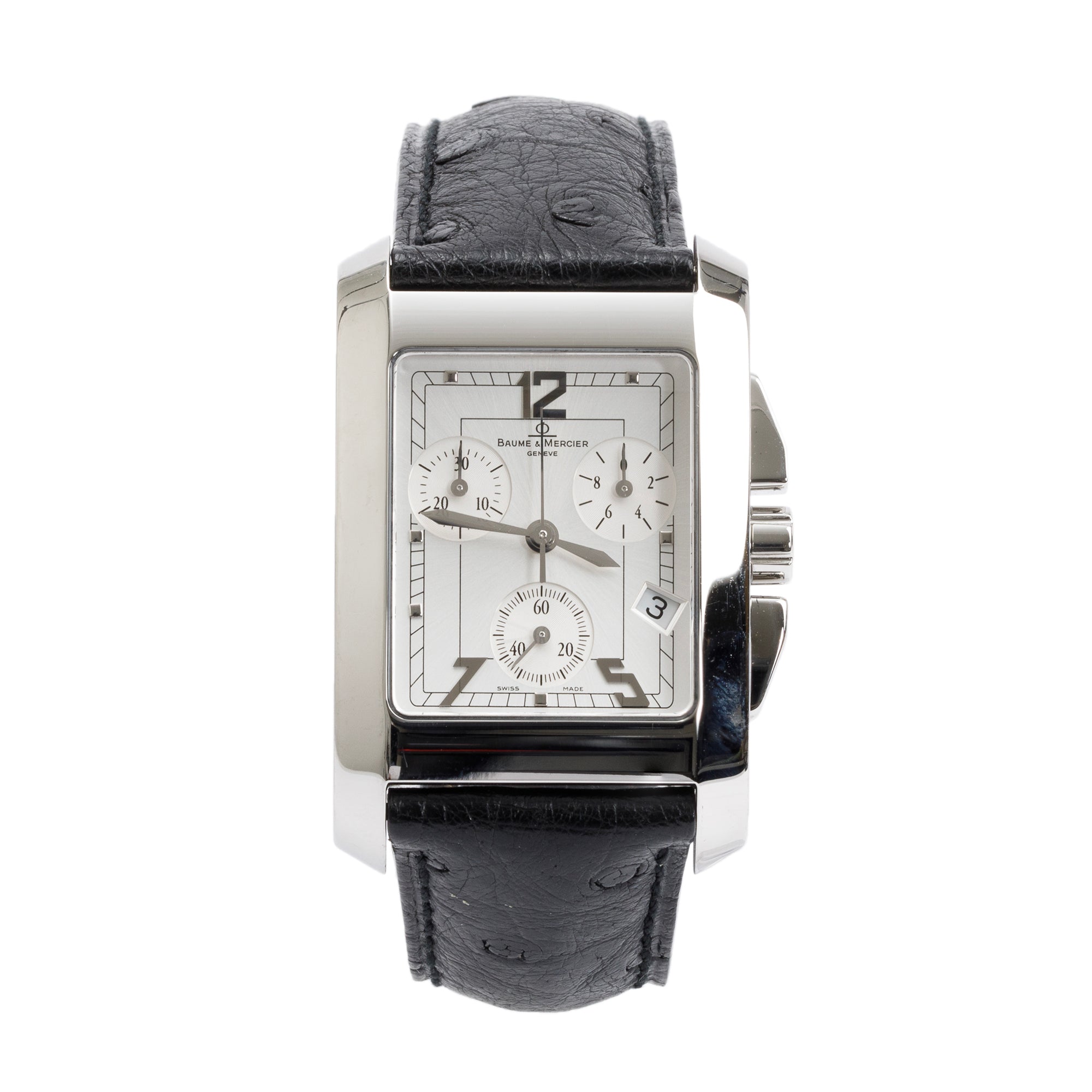 Baume & Mercier Stainless Steel Hampton 28.5 MM Chronograph Quartz Watch