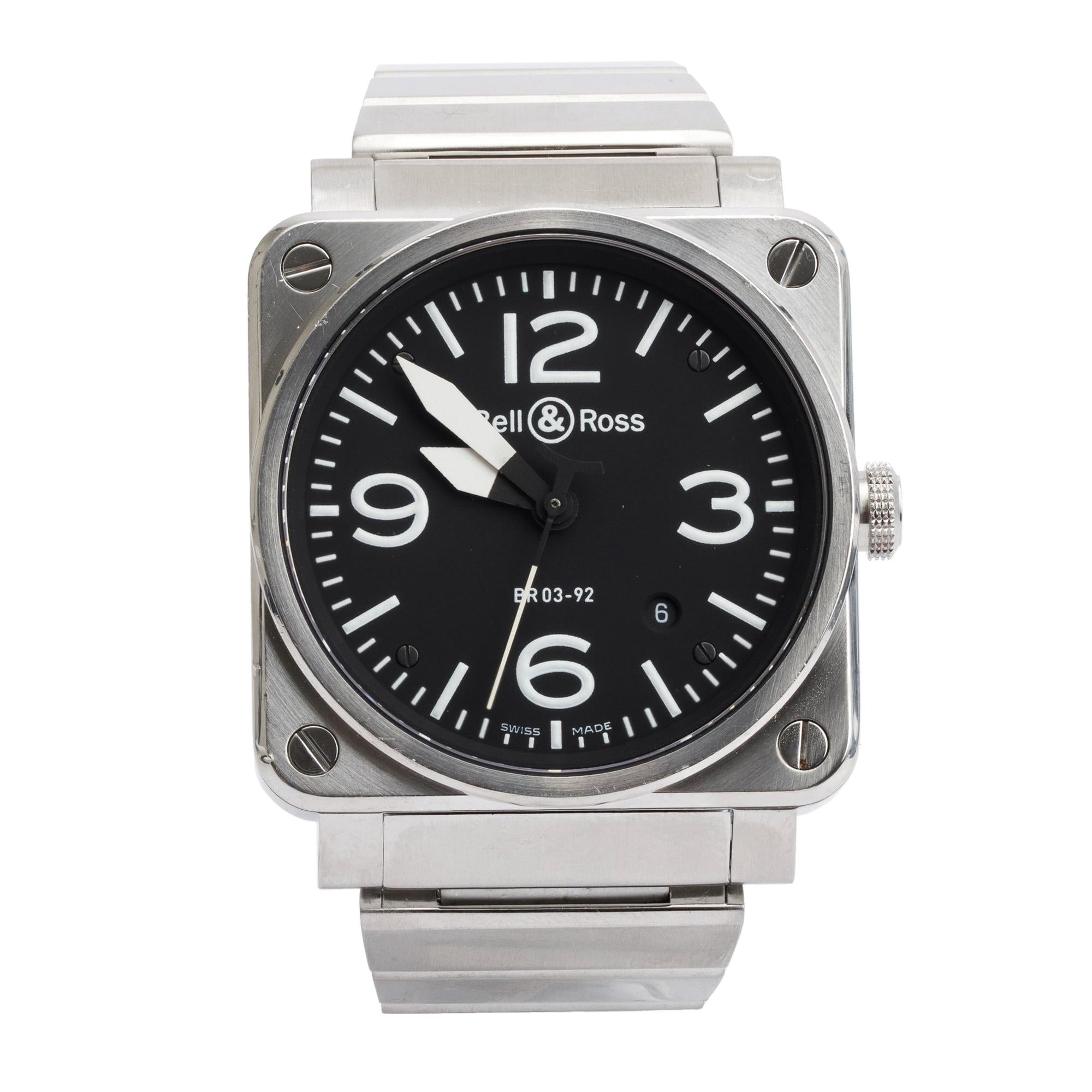 Bell & Ross Stainless Steel Aviation BR 03-92 42 MM Automatic Watch