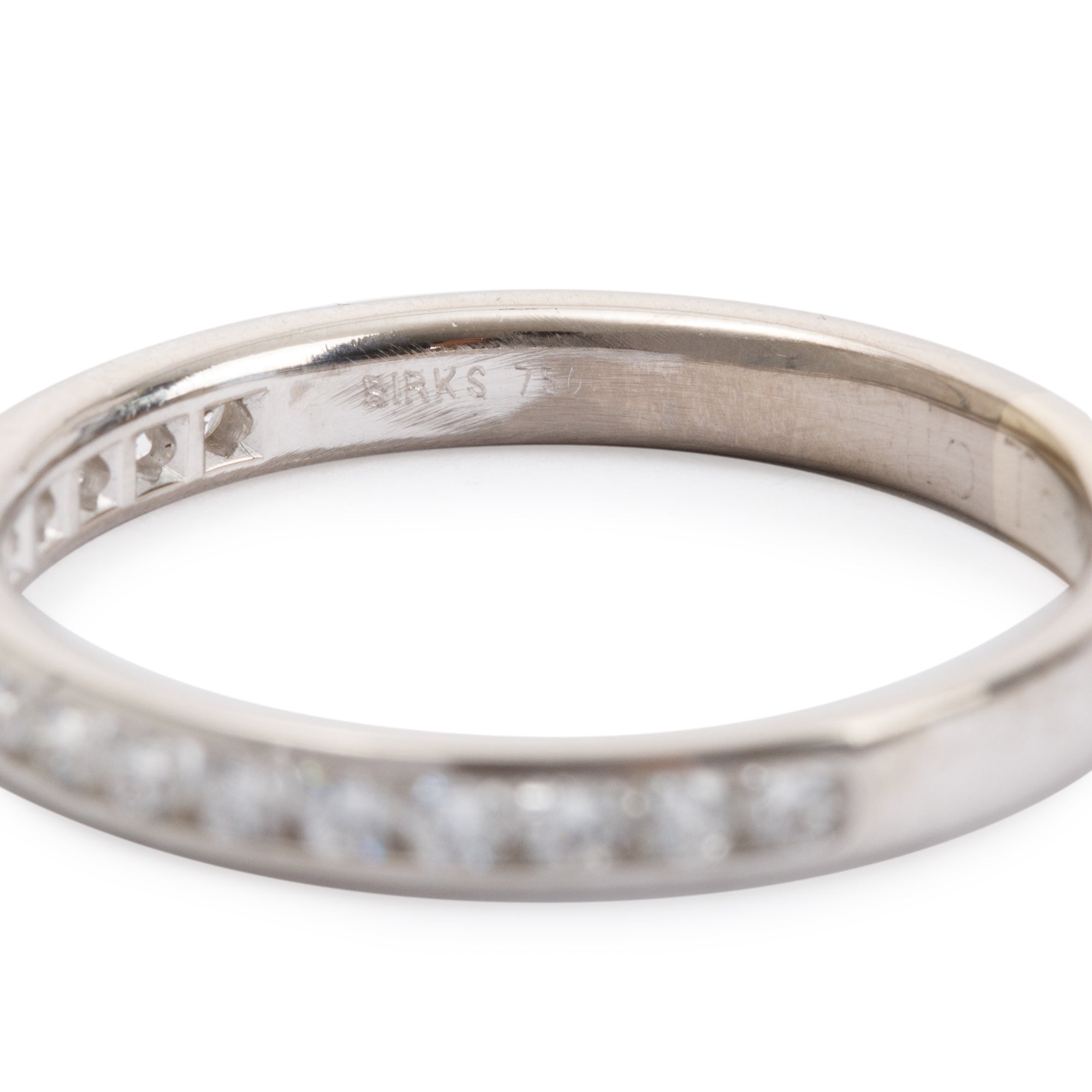 Birks 18k White Gold 0.46 tcw. Diamond Band, Size 8.25