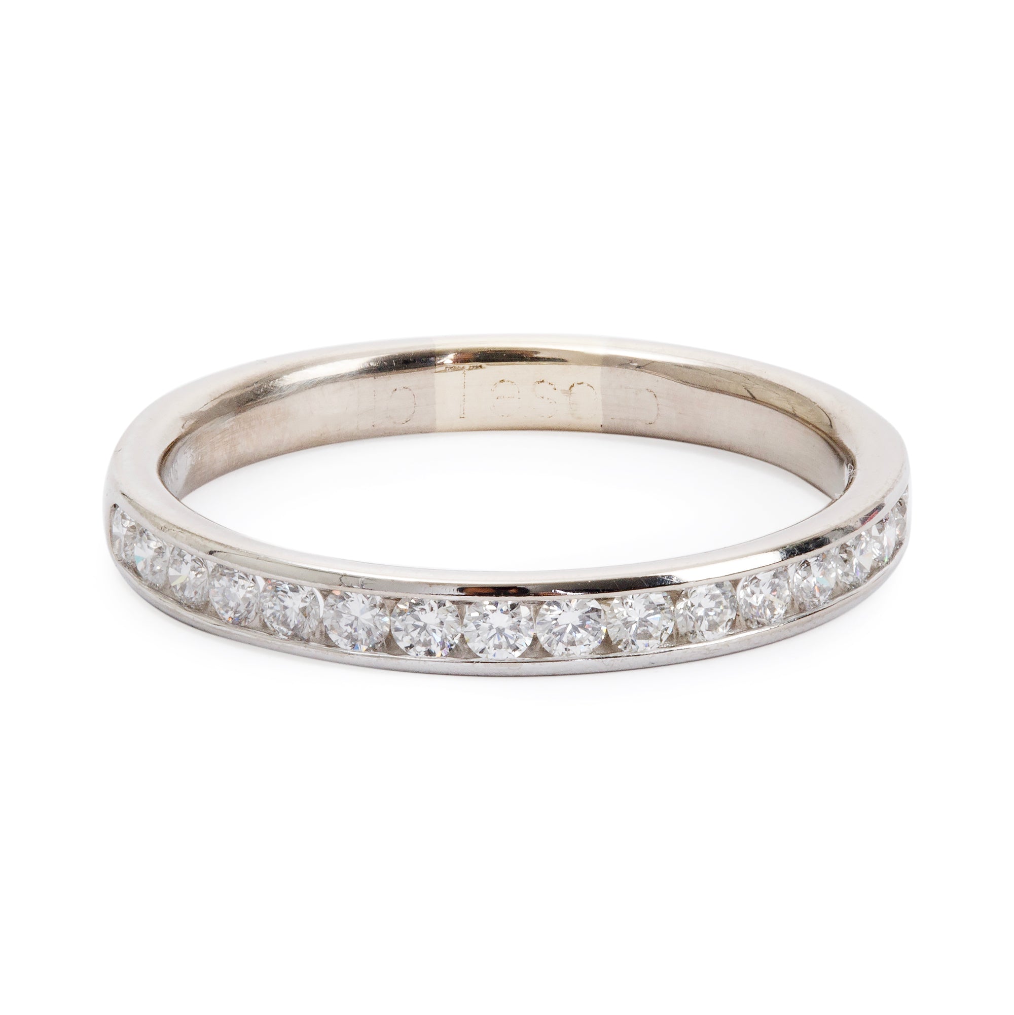 Birks 18k White Gold 0.46 tcw. Diamond Band, Size 8.25