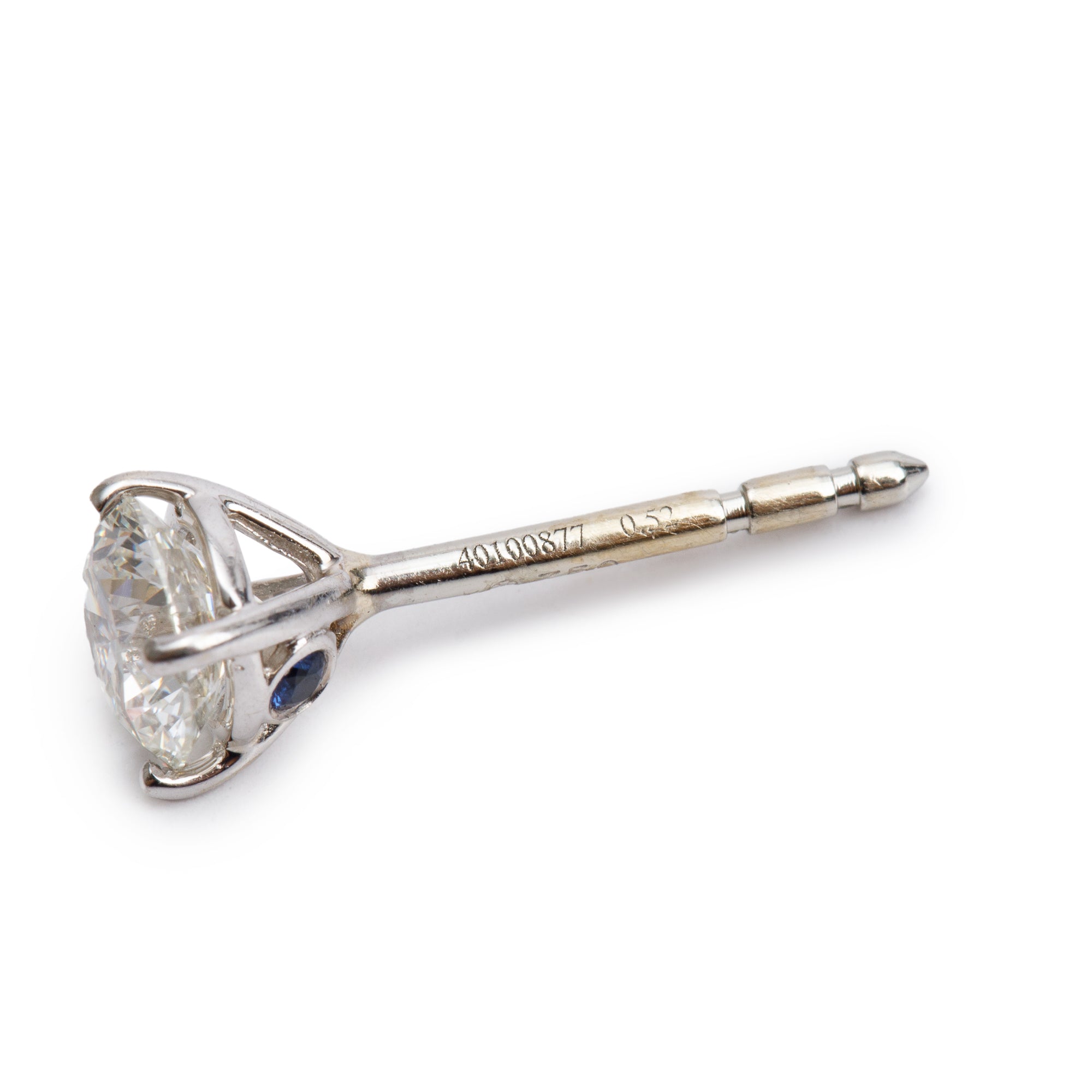 Birks 18k White Gold 1.04 tcw Diamond Stud Earrings