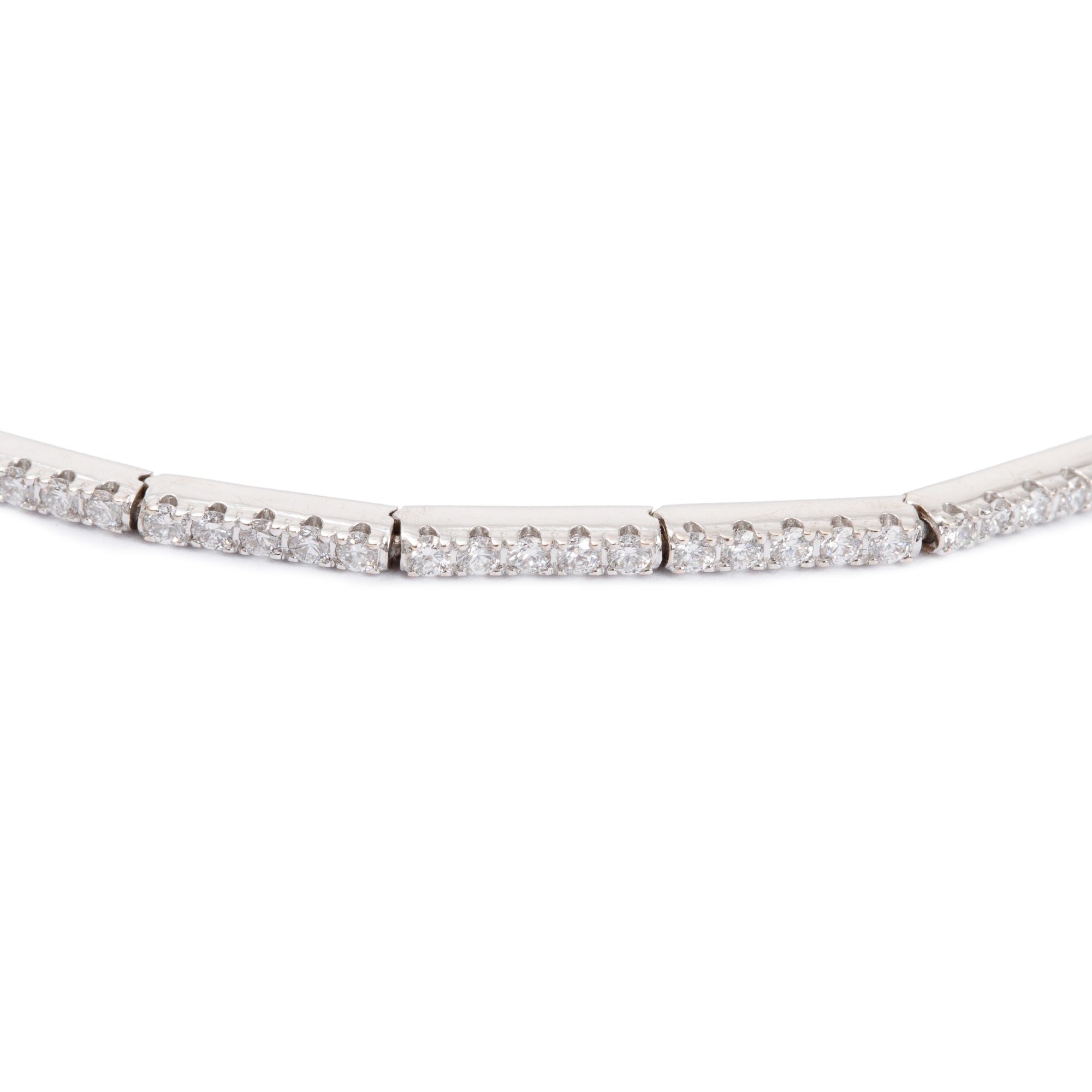 Birks 18k White Gold 1.22 tcw. Diamond Tennis Bracelet