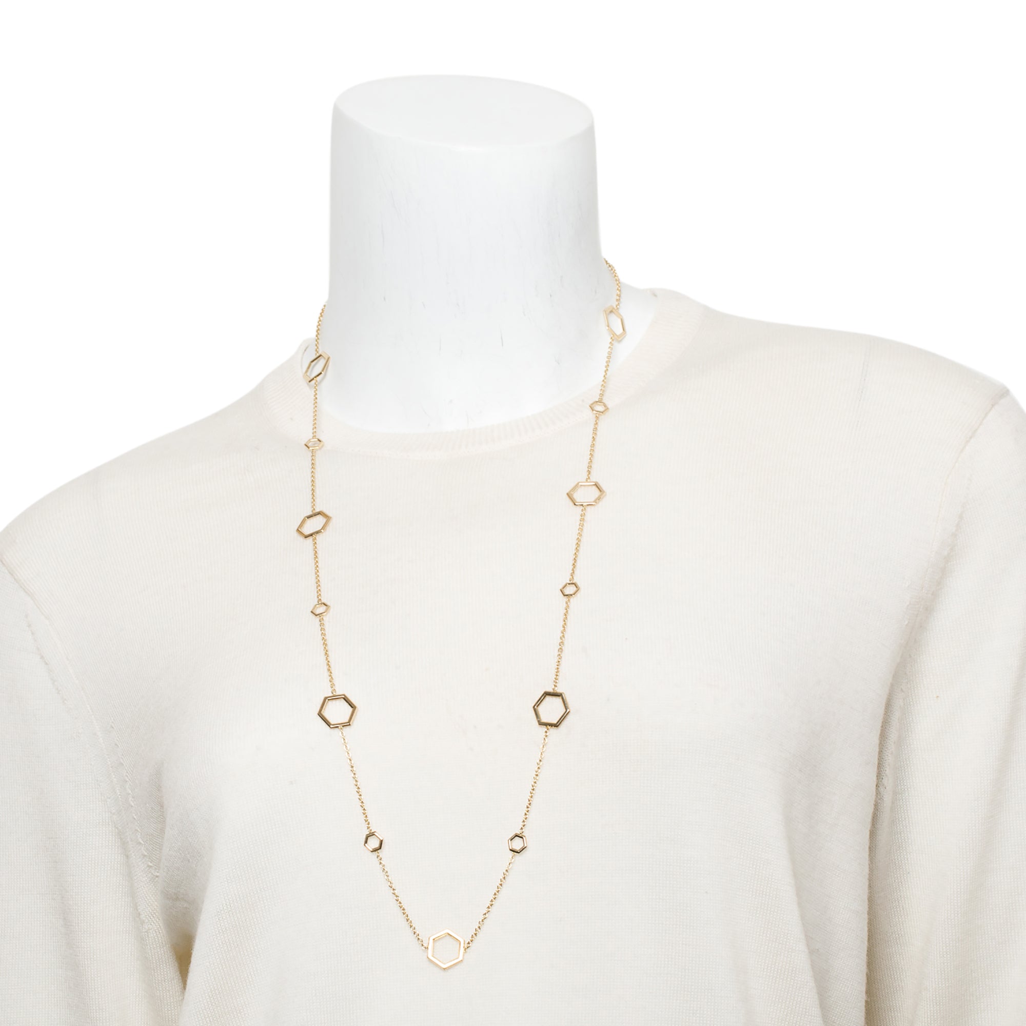 Birks 18k Yellow Gold Bee Chic Long Station Necklace w/ Box