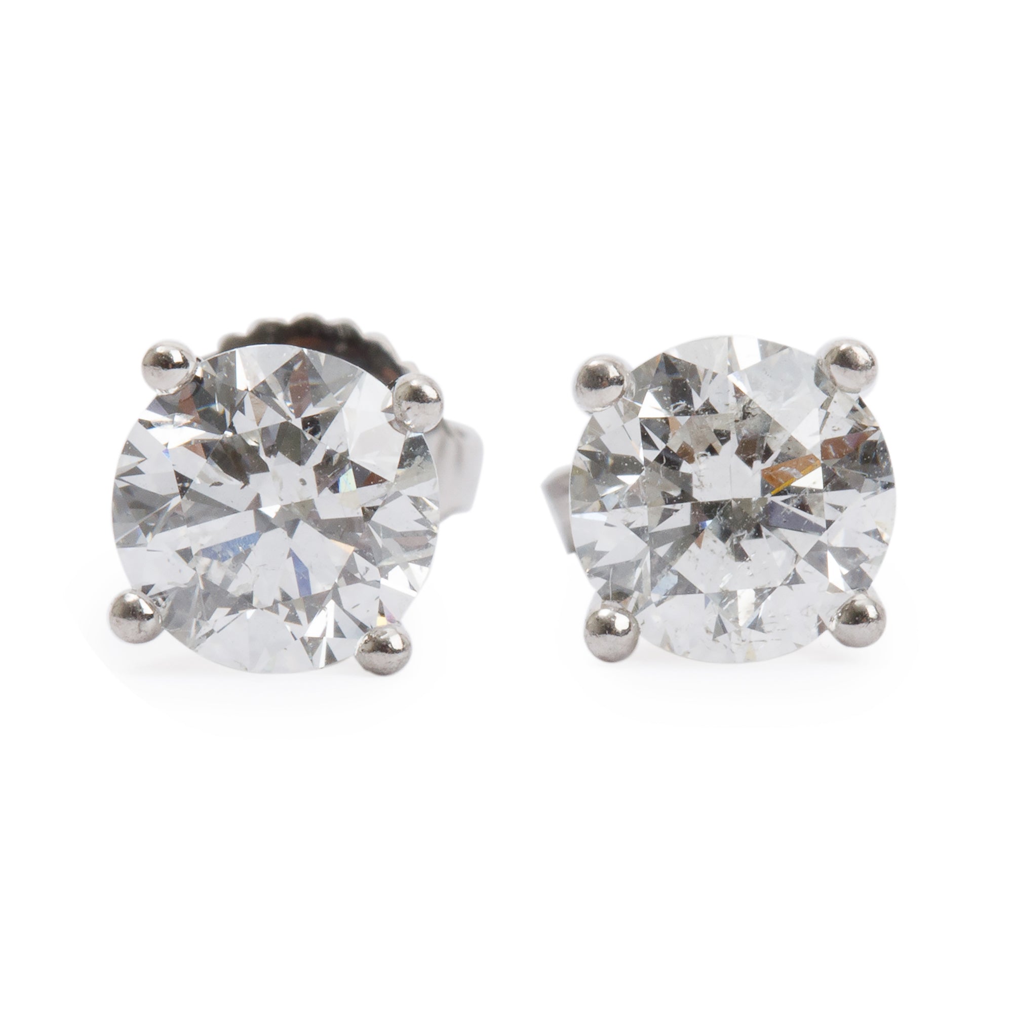 Birks Platinum 2.04 tcw Diamond Stud Earrings