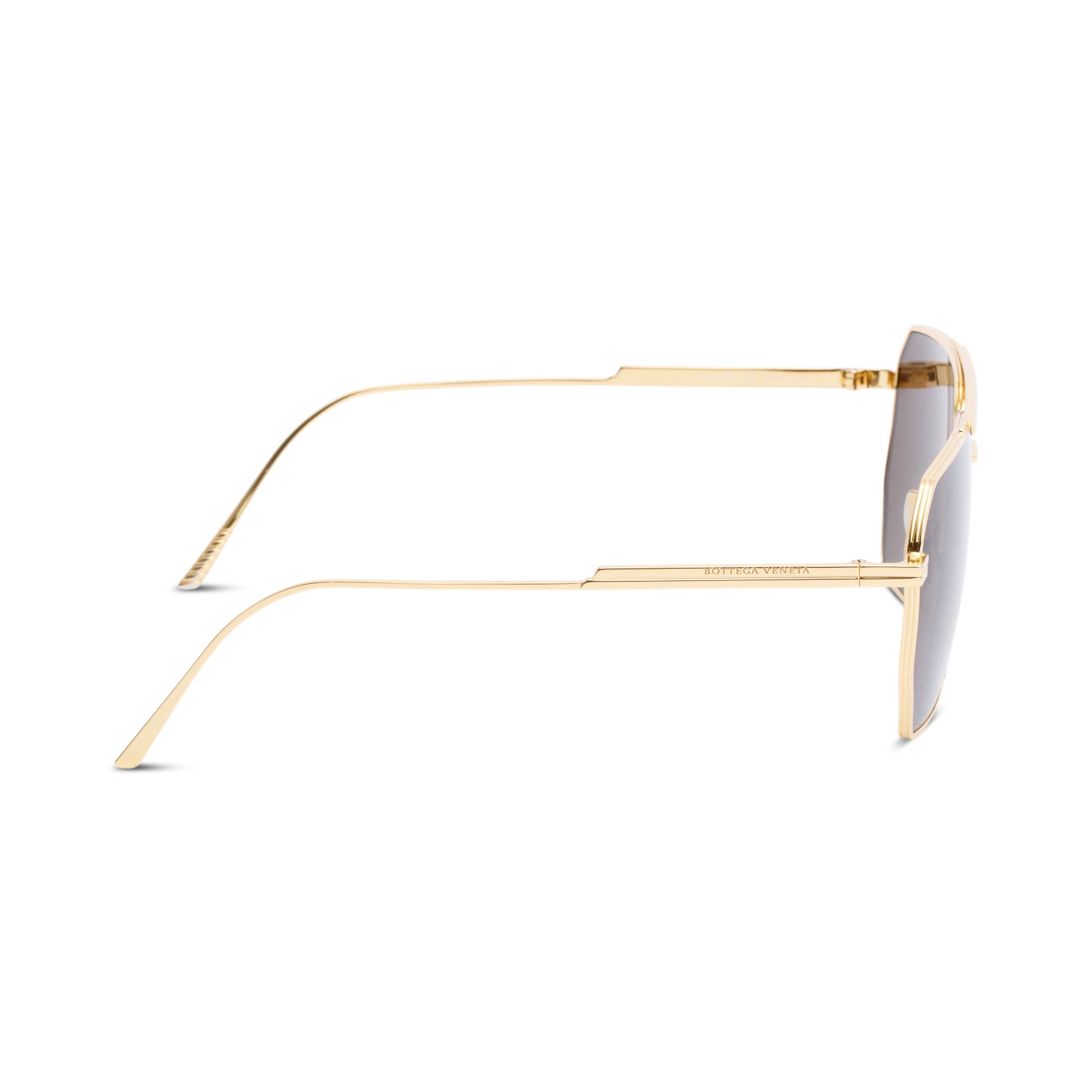 Bottega Veneta BV1012S Gold Tone Metal Aviator Sunglasses w/ Box & Case