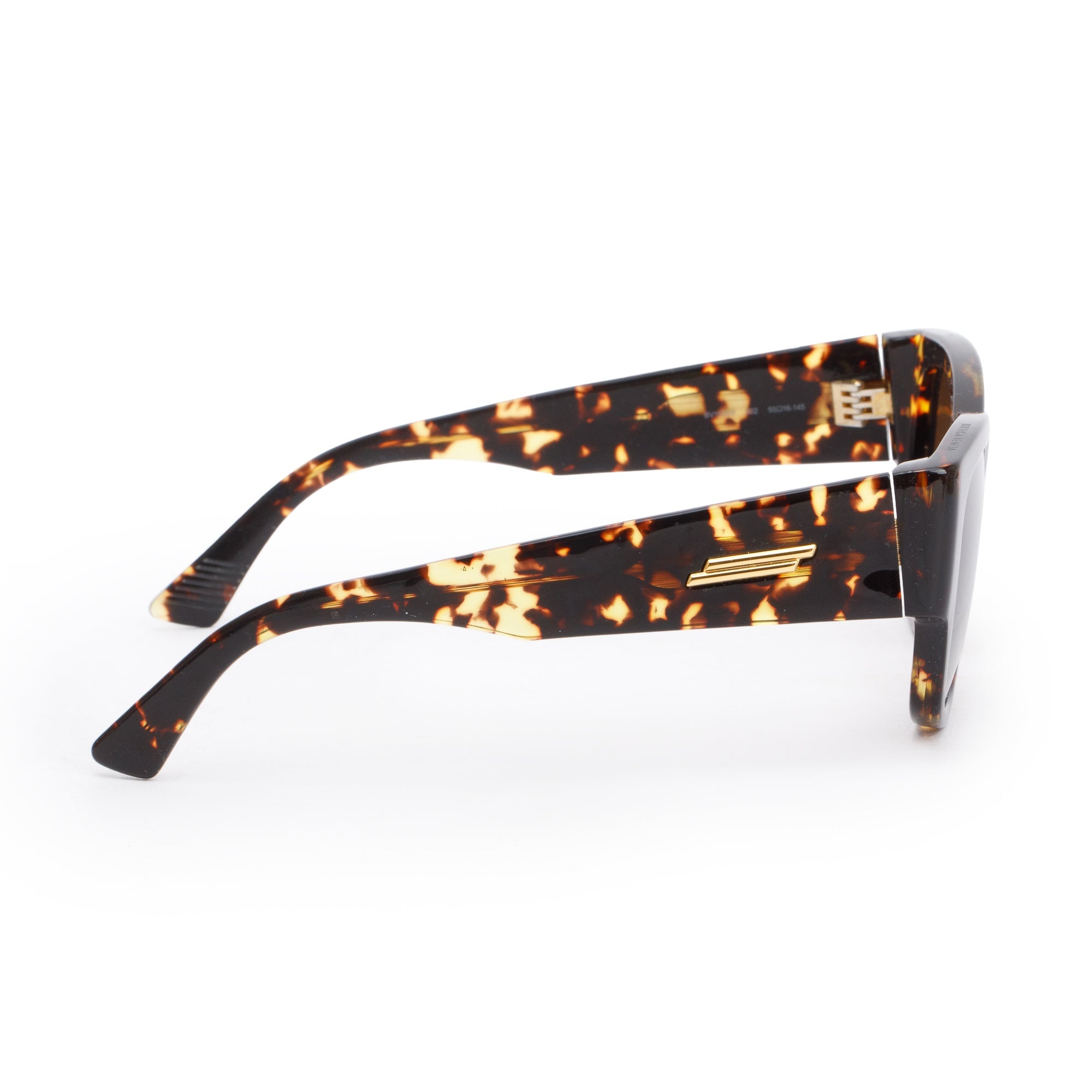 Bottega Veneta BV1026S Brown Camouflage Acetate Square Sunglasses w/ Case