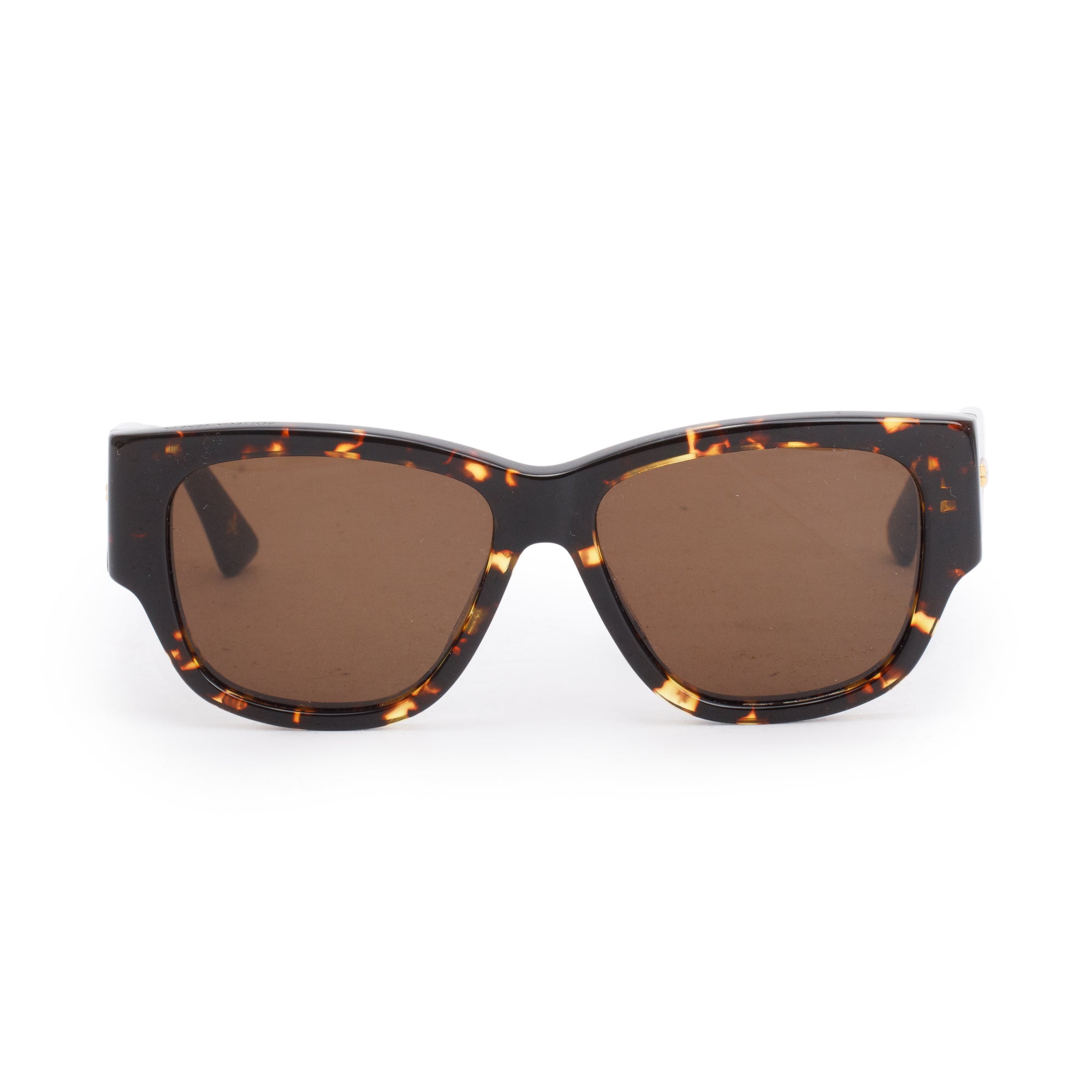 Bottega Veneta BV1026S Brown Camouflage Acetate Square Sunglasses w/ Case
