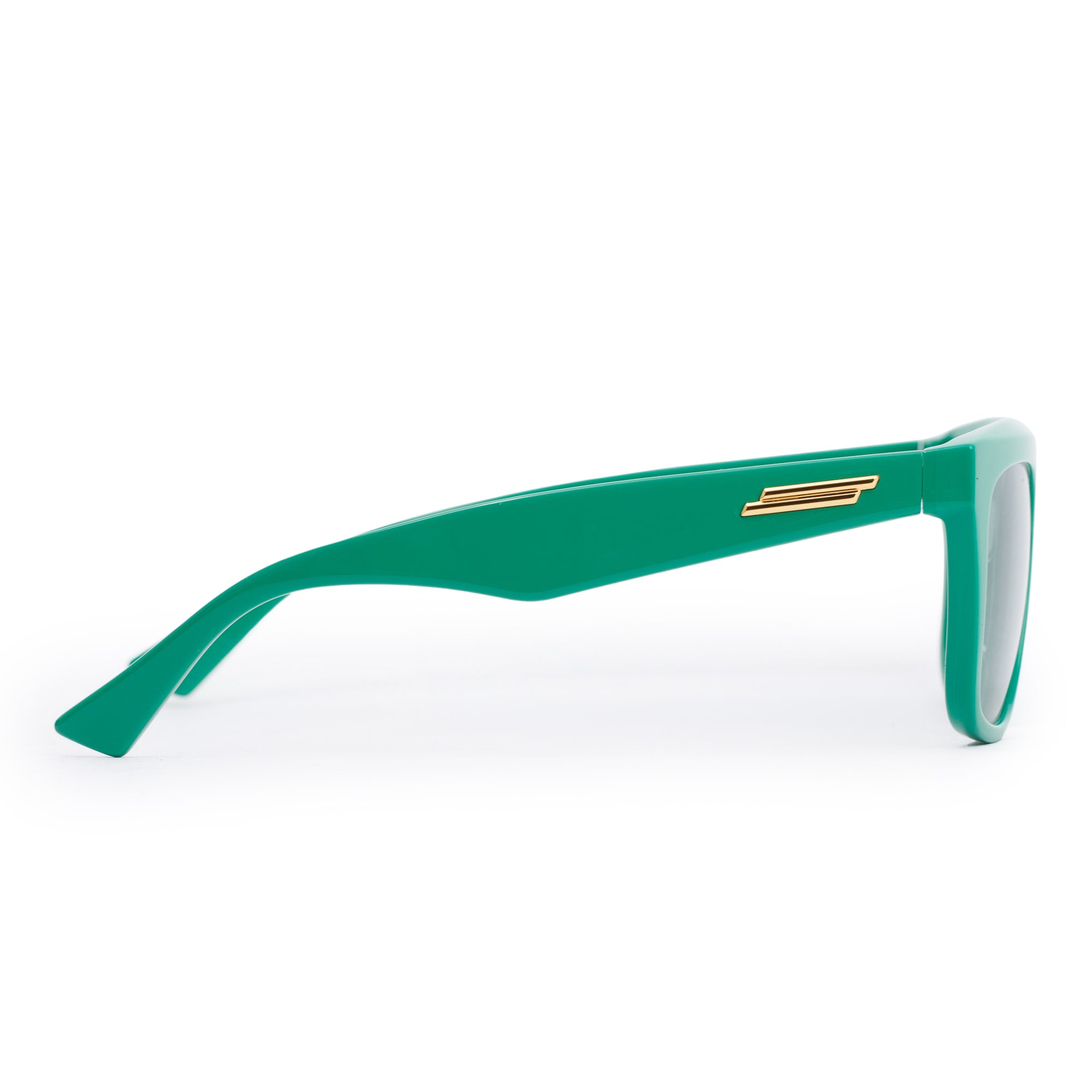 Bottega Veneta BV1060S Green Acetate Sharp Square Sunglasses w/ Case