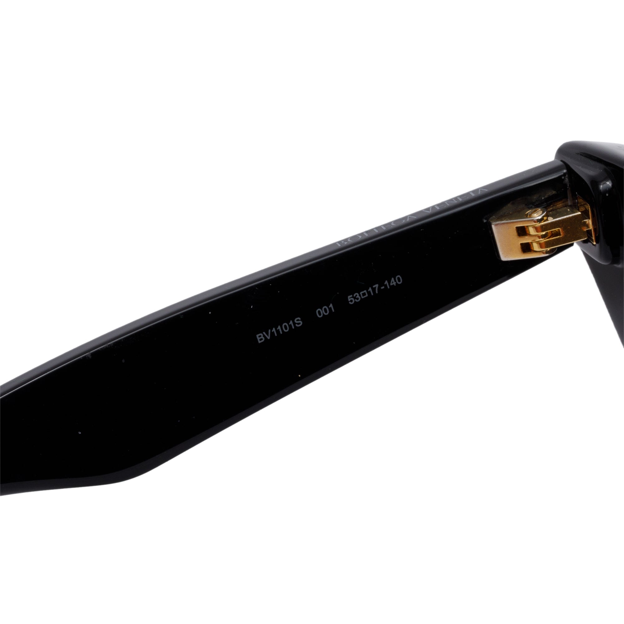 Bottega Veneta BV1101S Black Acetate Pointed Cat Eye Sunglasses w/ Case