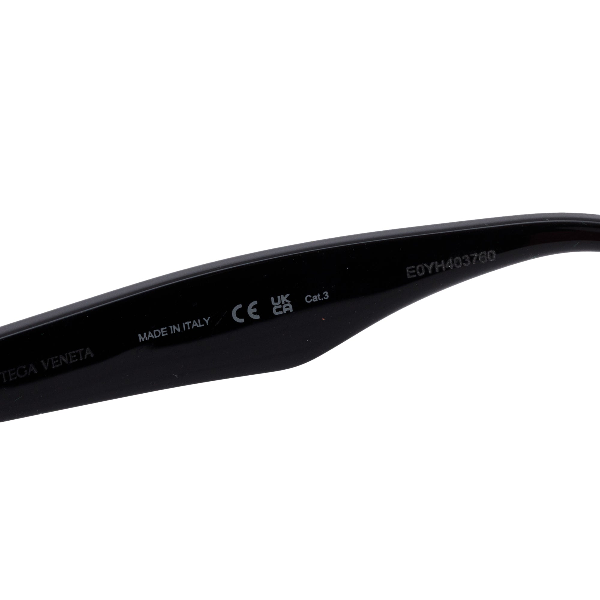 Bottega Veneta BV1101S Black Acetate Pointed Cat Eye Sunglasses w/ Case