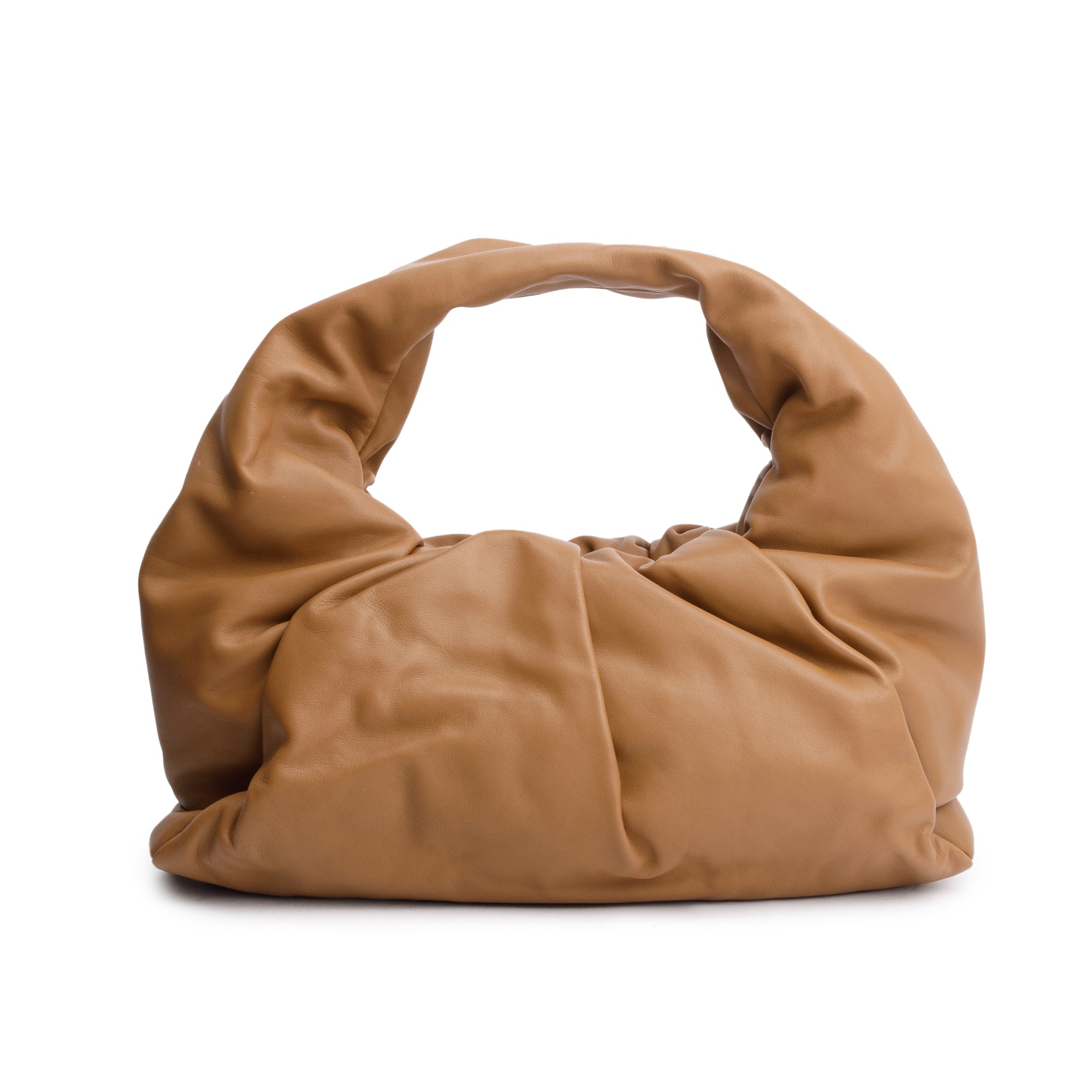 Bottega Veneta Beige Calfskin Leather Small Shoulder Pouch