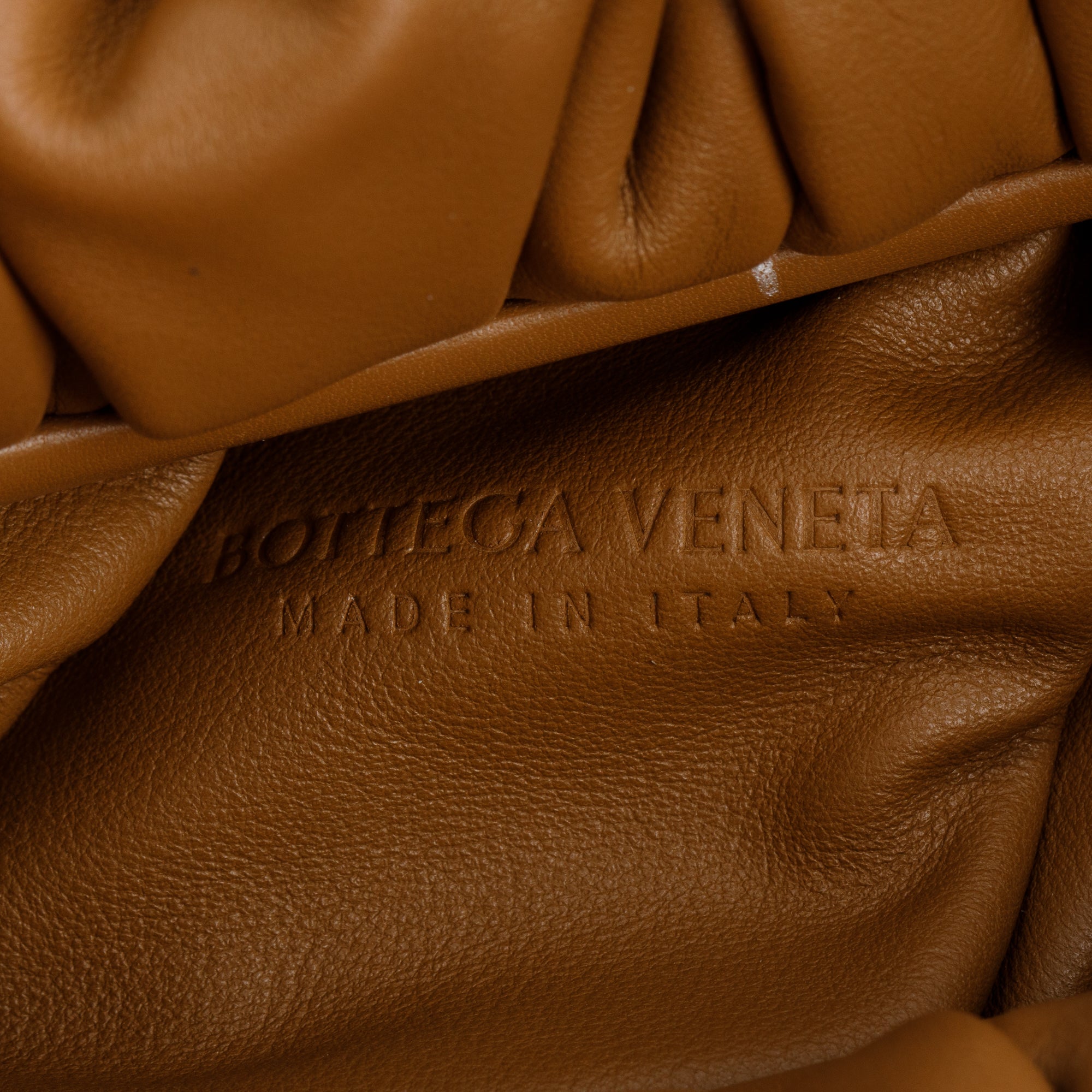 Bottega Veneta Beige Calfskin Leather Small Shoulder Pouch
