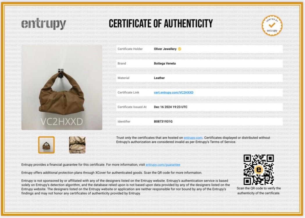 Bottega Veneta Beige Calfskin Leather Small Shoulder Pouch