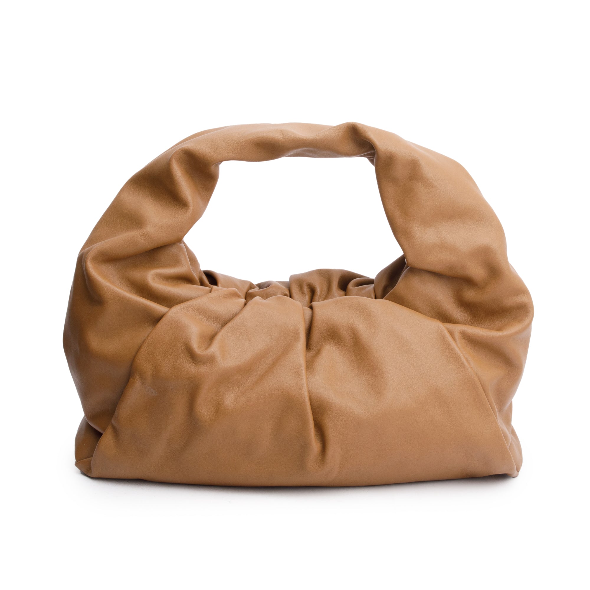 Bottega Veneta Beige Calfskin Leather Small Shoulder Pouch