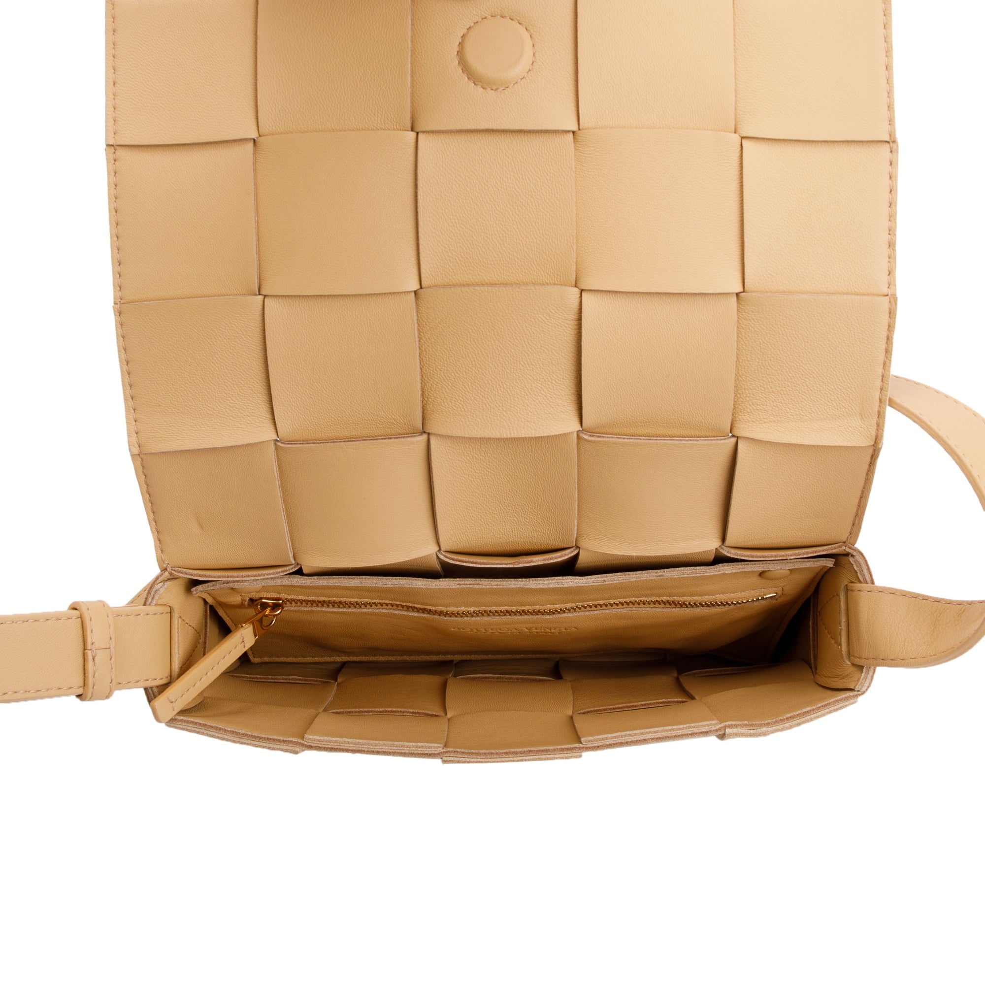 Bottega Veneta Beige Intrecciato Leather Cassette Bag