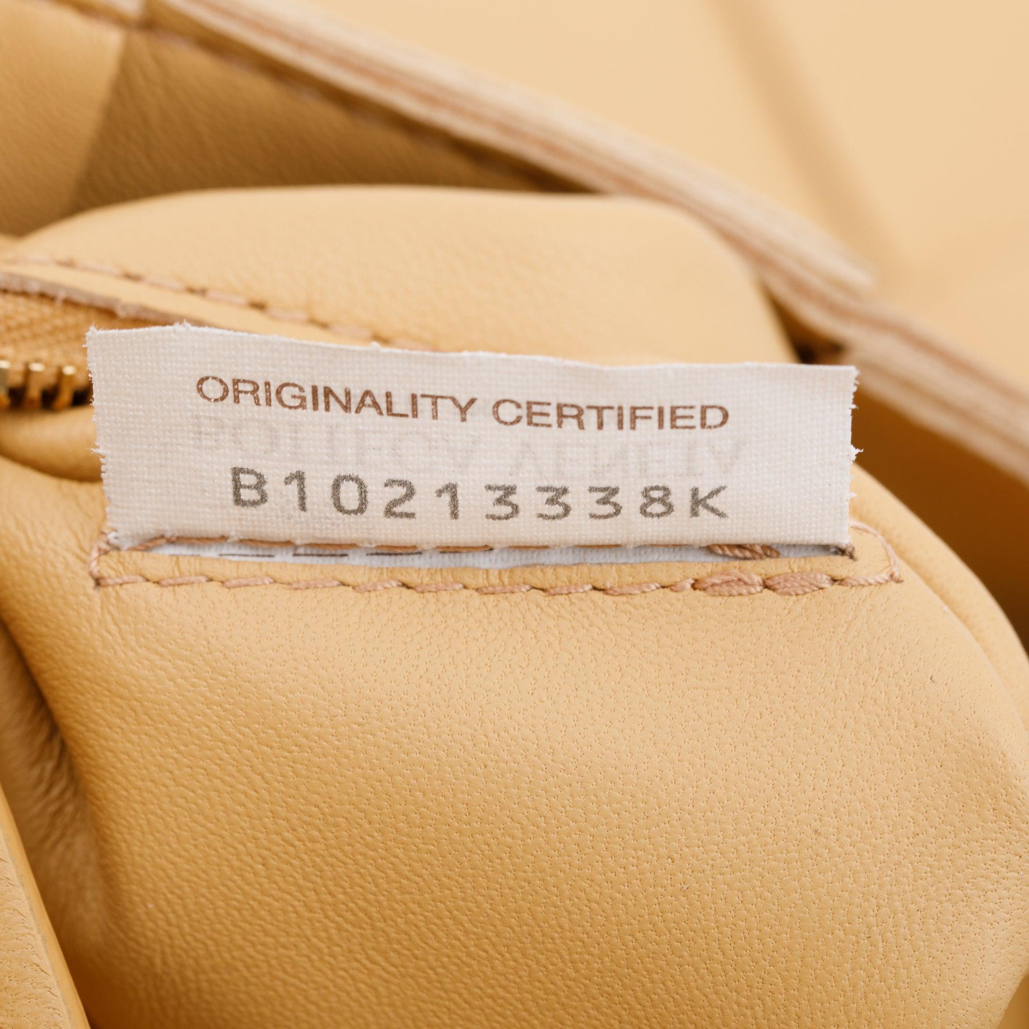 Bottega Veneta Beige Intrecciato Leather Cassette Bag