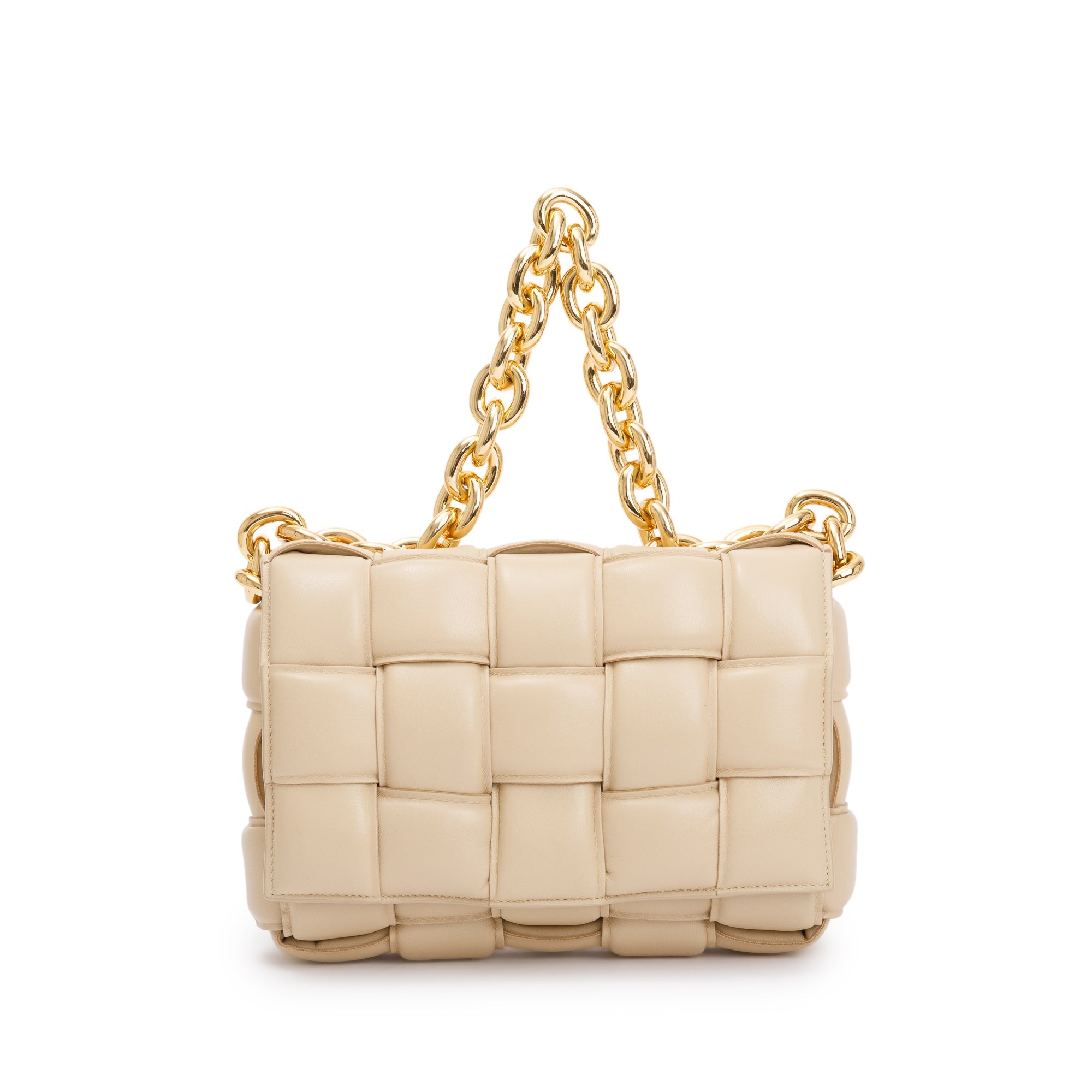 Bottega Veneta Beige Nappa Intrecciato Padded Cassette Bag