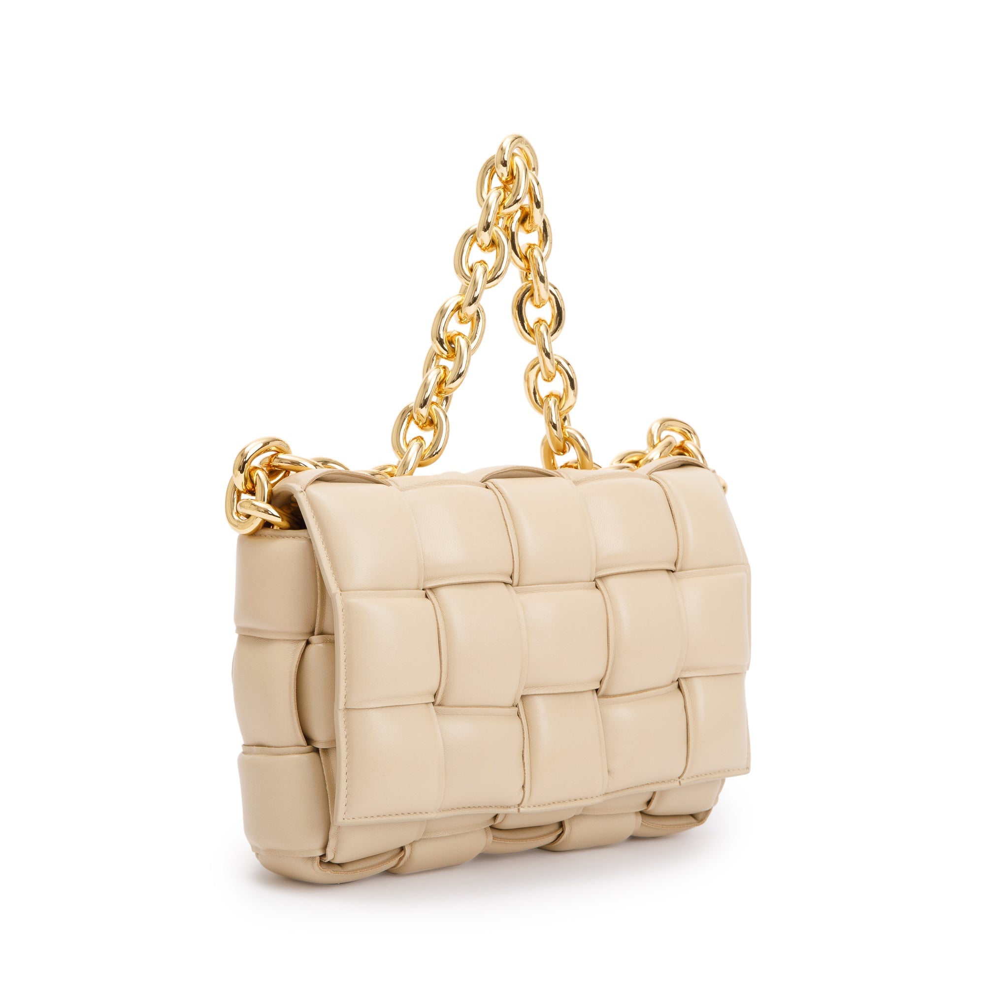 Bottega Veneta Beige Nappa Intrecciato Padded Cassette Bag