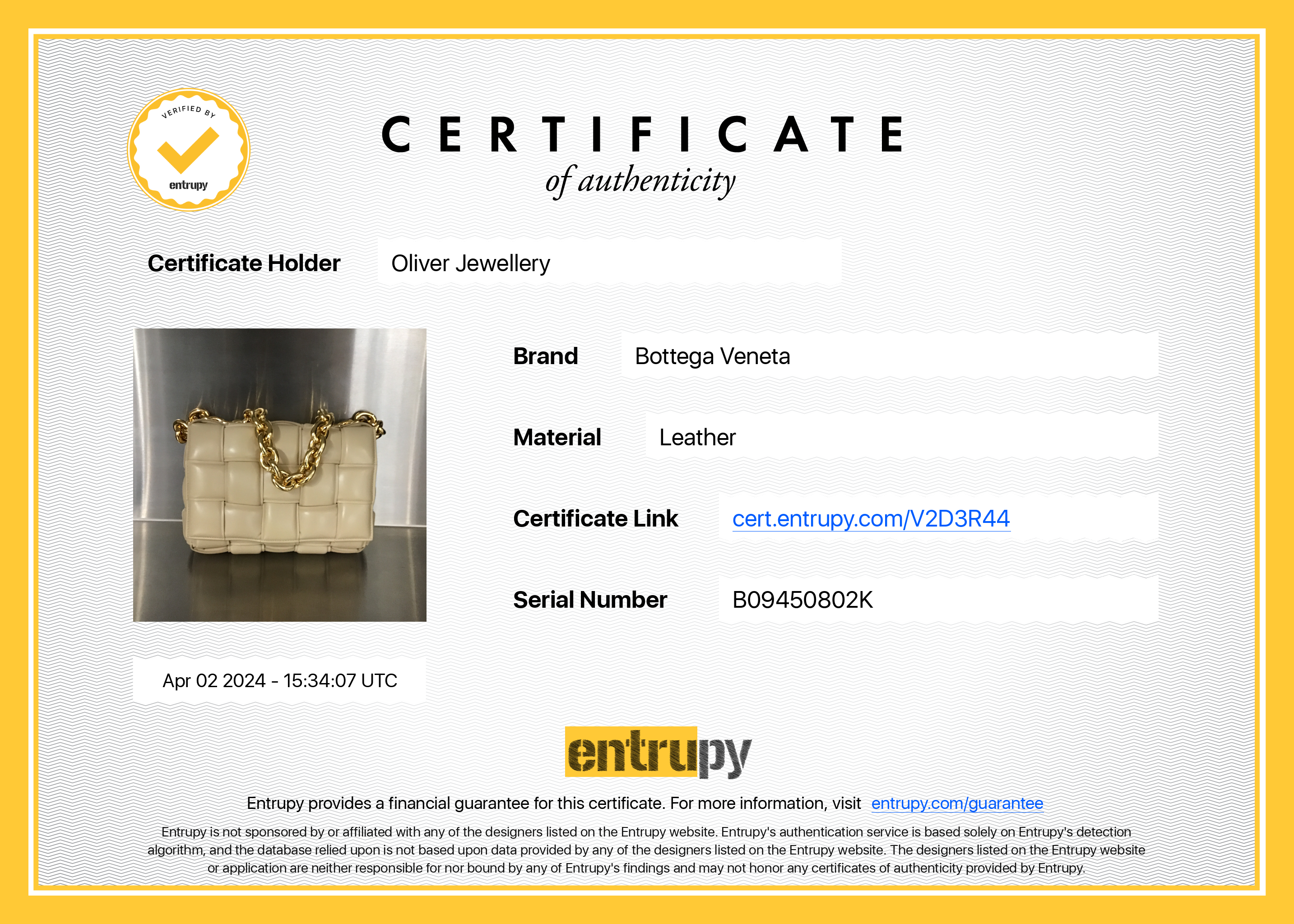 Bottega Veneta Beige Nappa Intrecciato Padded Chain Cassette Bag