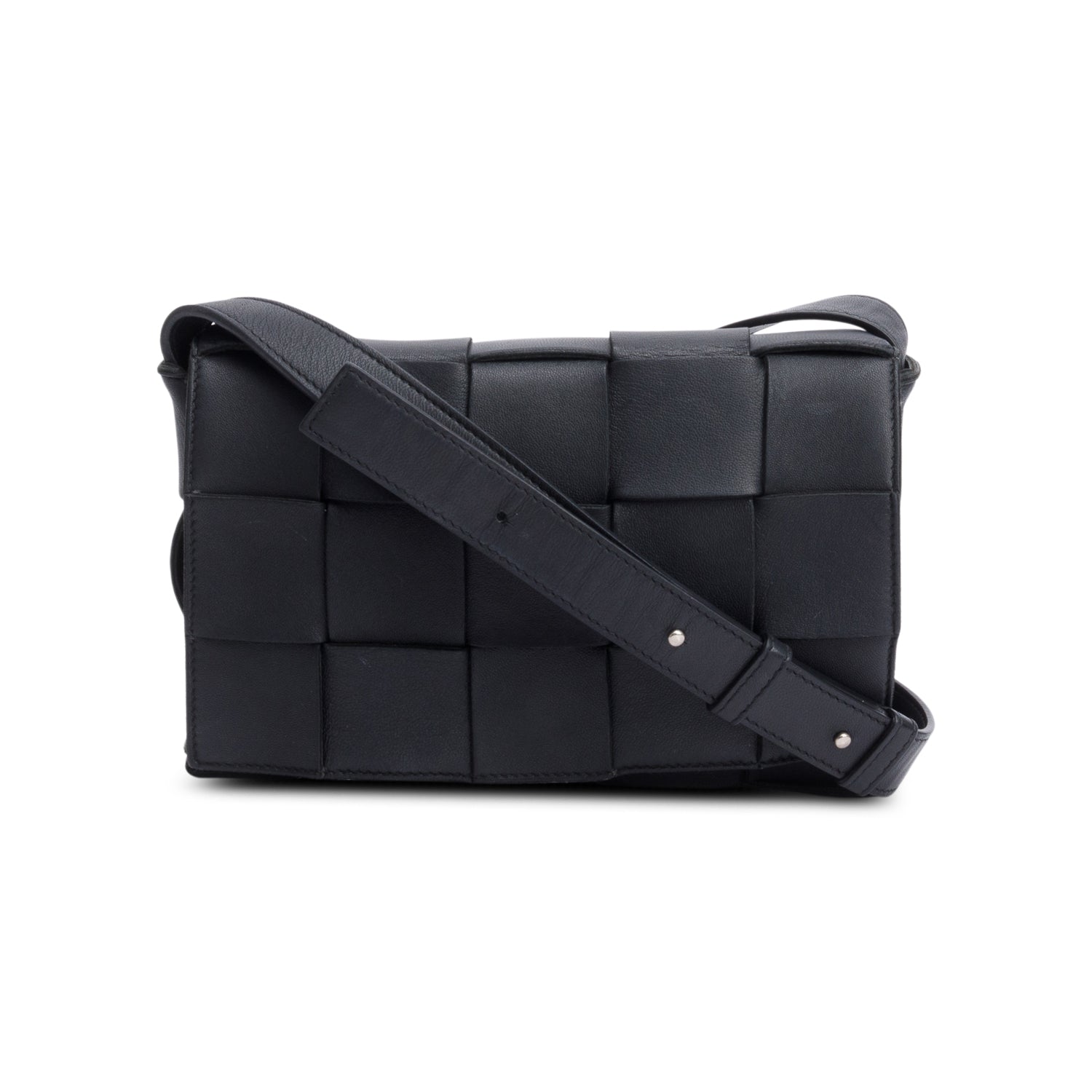 Bottega Veneta Black Intrecciato Cassette Bag