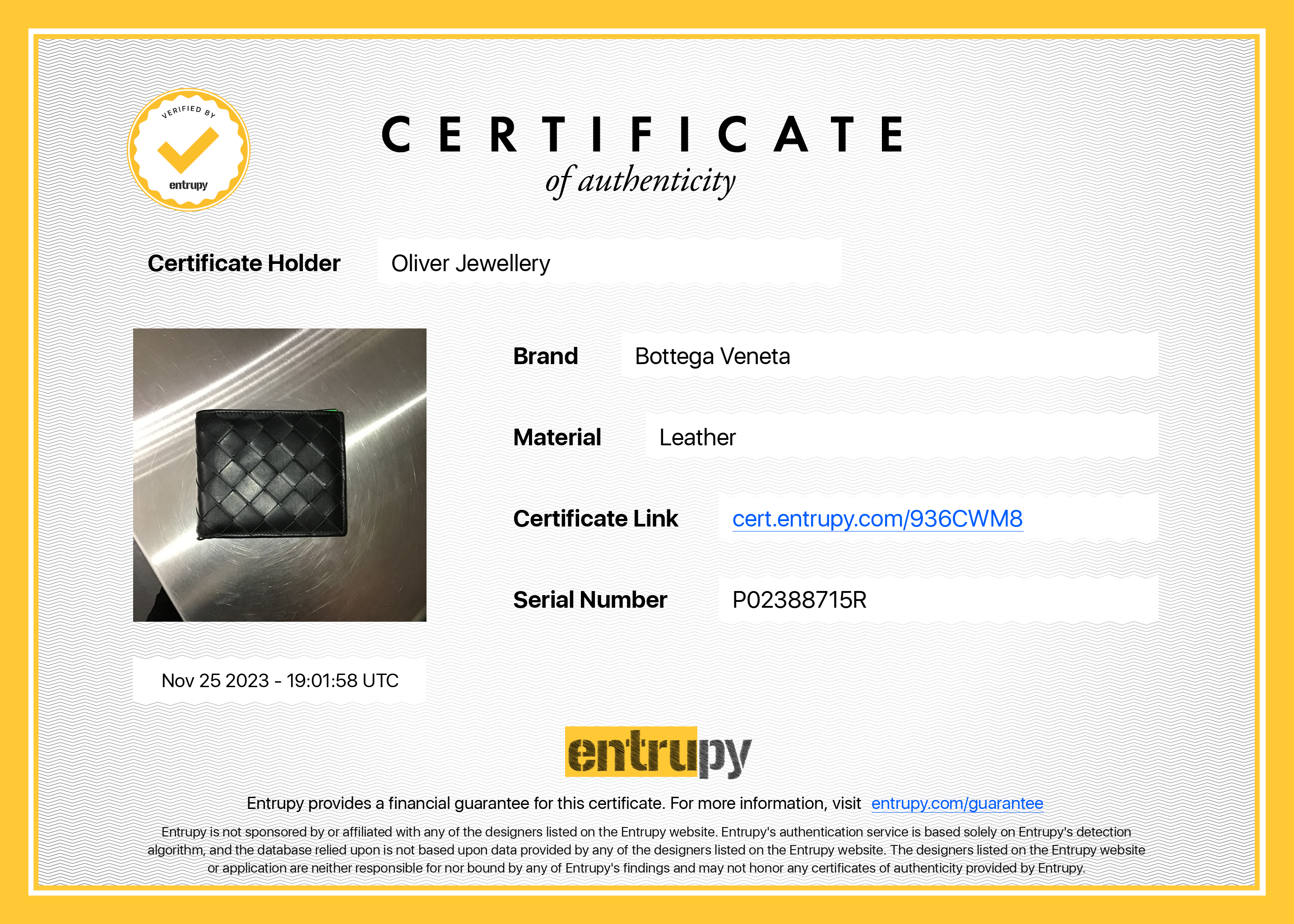 Bottega Veneta Black Intrecciato Leather Bi-Fold Wallet