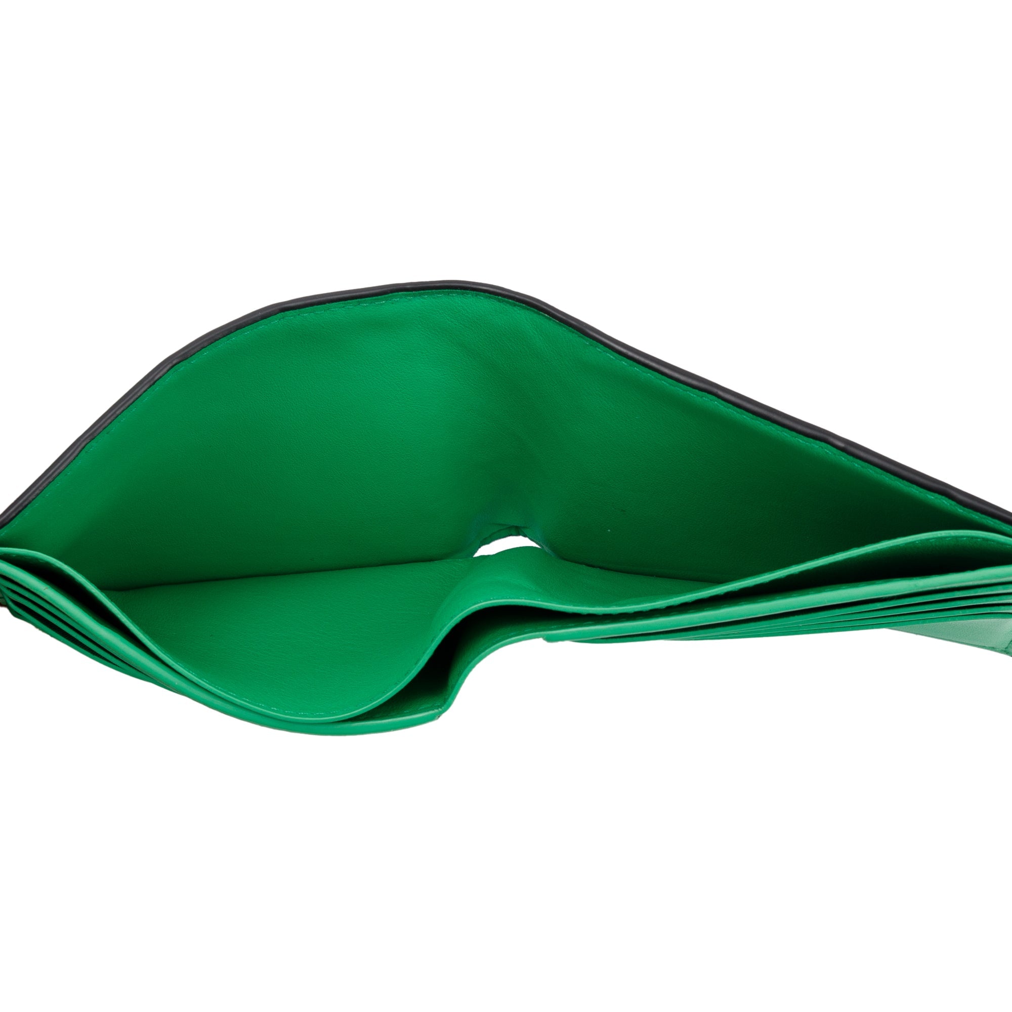 Bottega Veneta Black Intrecciato Leather Bi-Fold Wallet