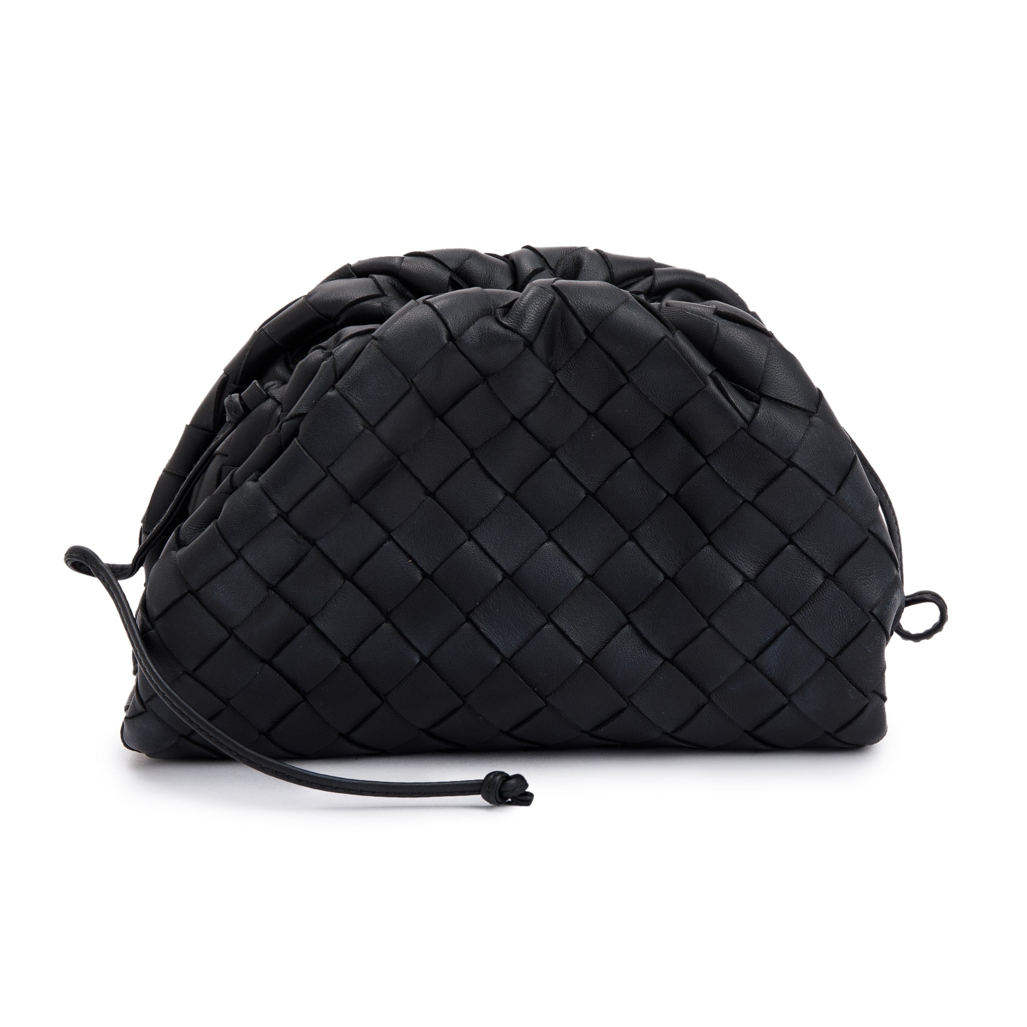 Bottega Veneta Black Intrecciato Leather Mini Pouch
