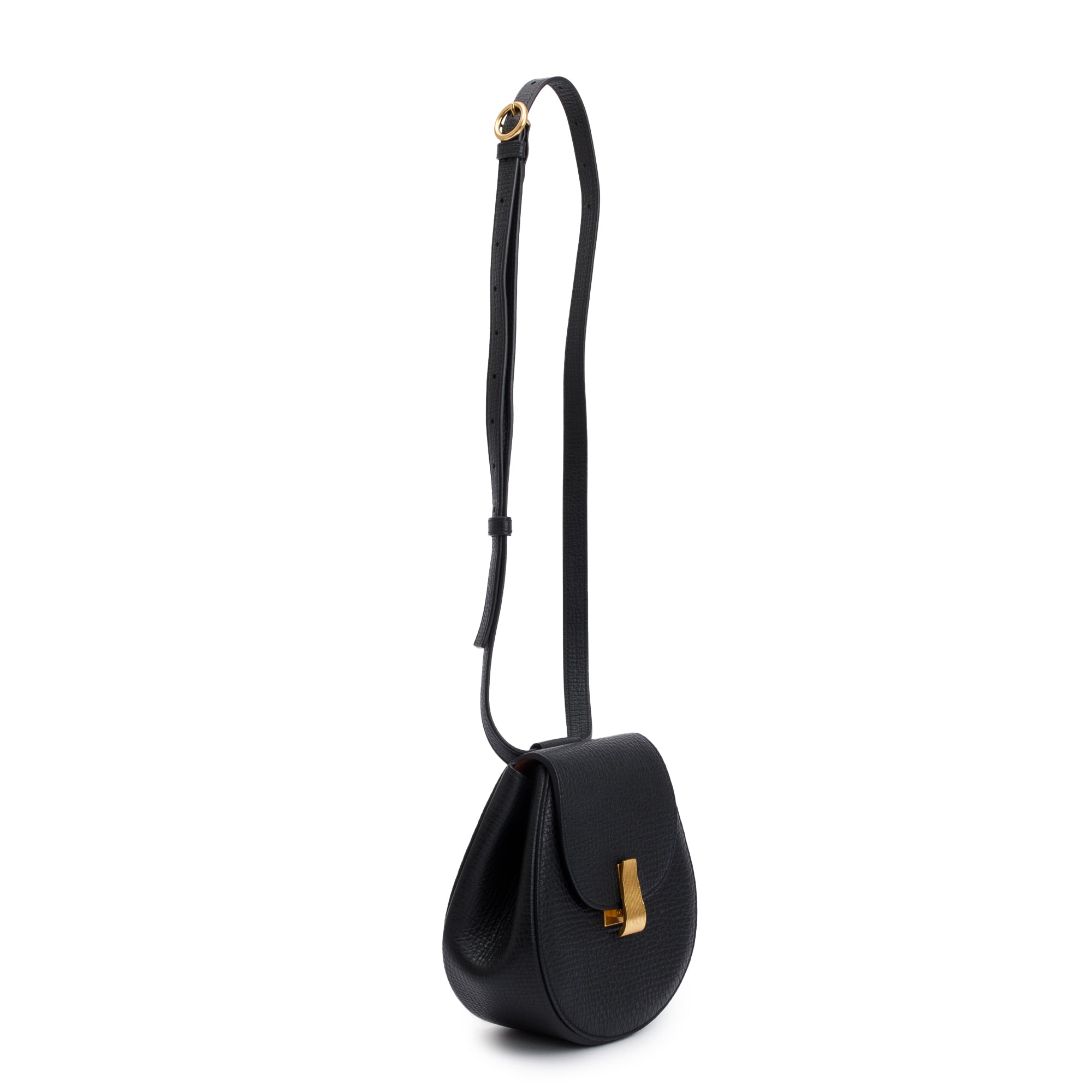 Bottega Veneta Black Leather Palmellato Crossbody Belt Bag