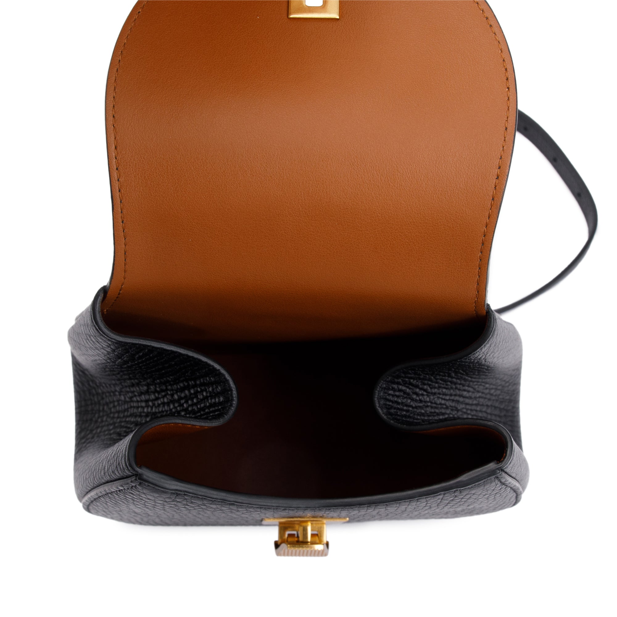 Bottega Veneta Black Leather Palmellato Crossbody Belt Bag