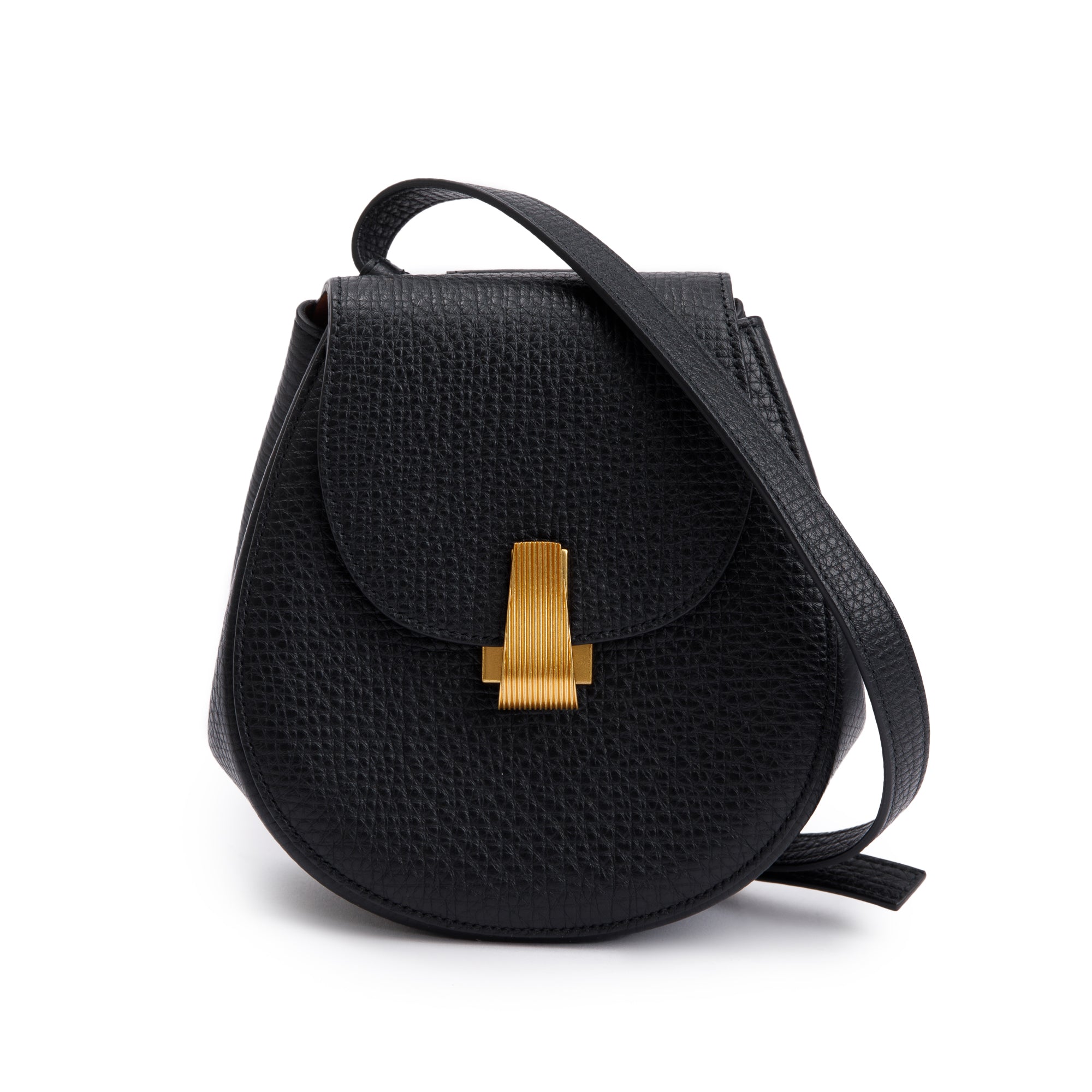 Bottega Veneta Black Leather Palmellato Crossbody Belt Bag