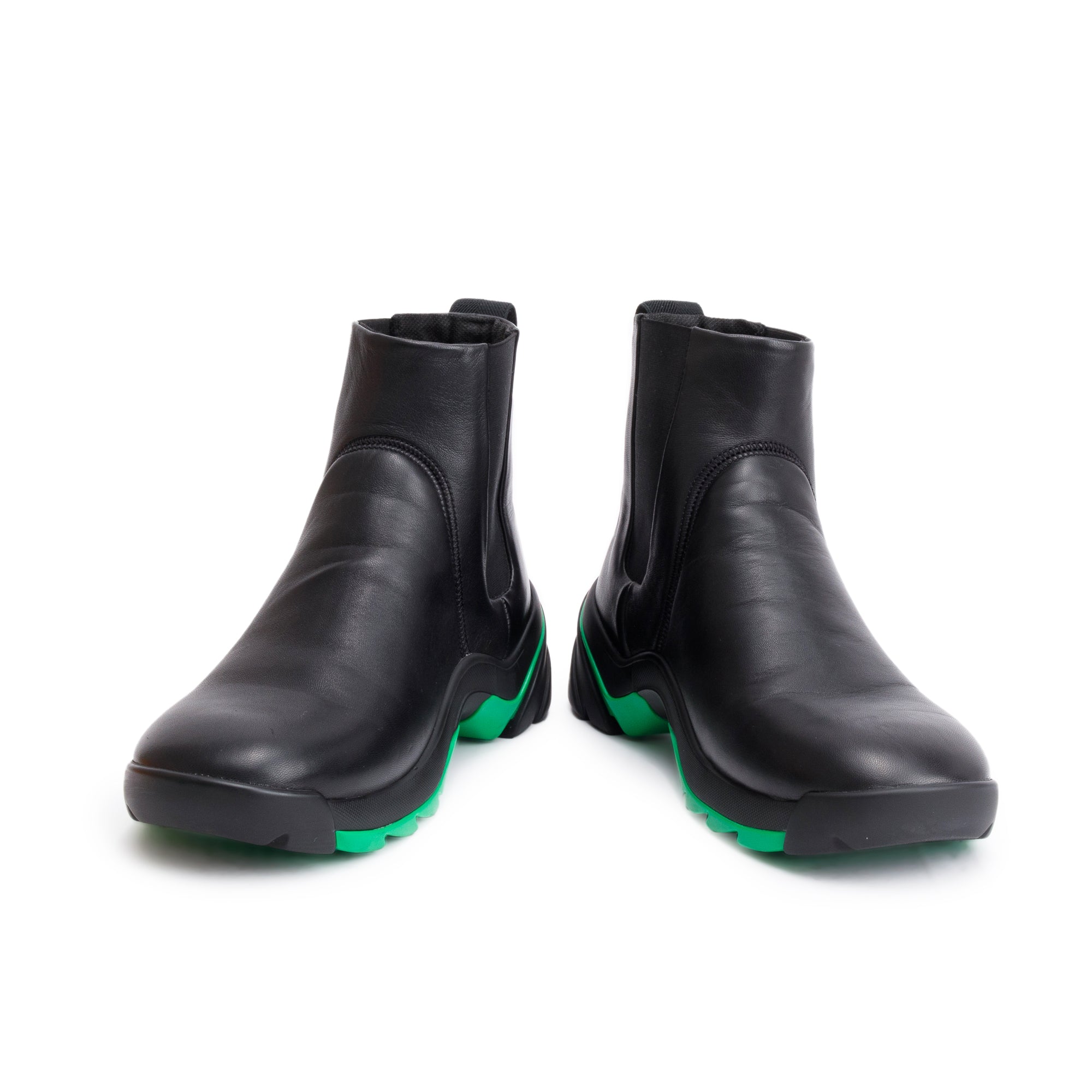Bottega Veneta Black Nappa Leather Chelsea Boots, Size 40 w/ Box