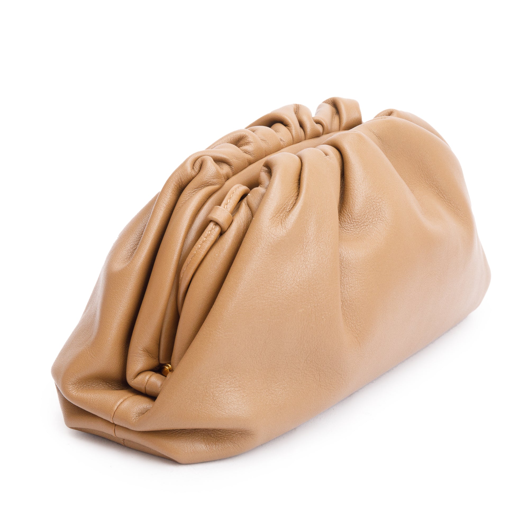 Bottega Veneta Brown Calfskin Leather The Mini Pouch