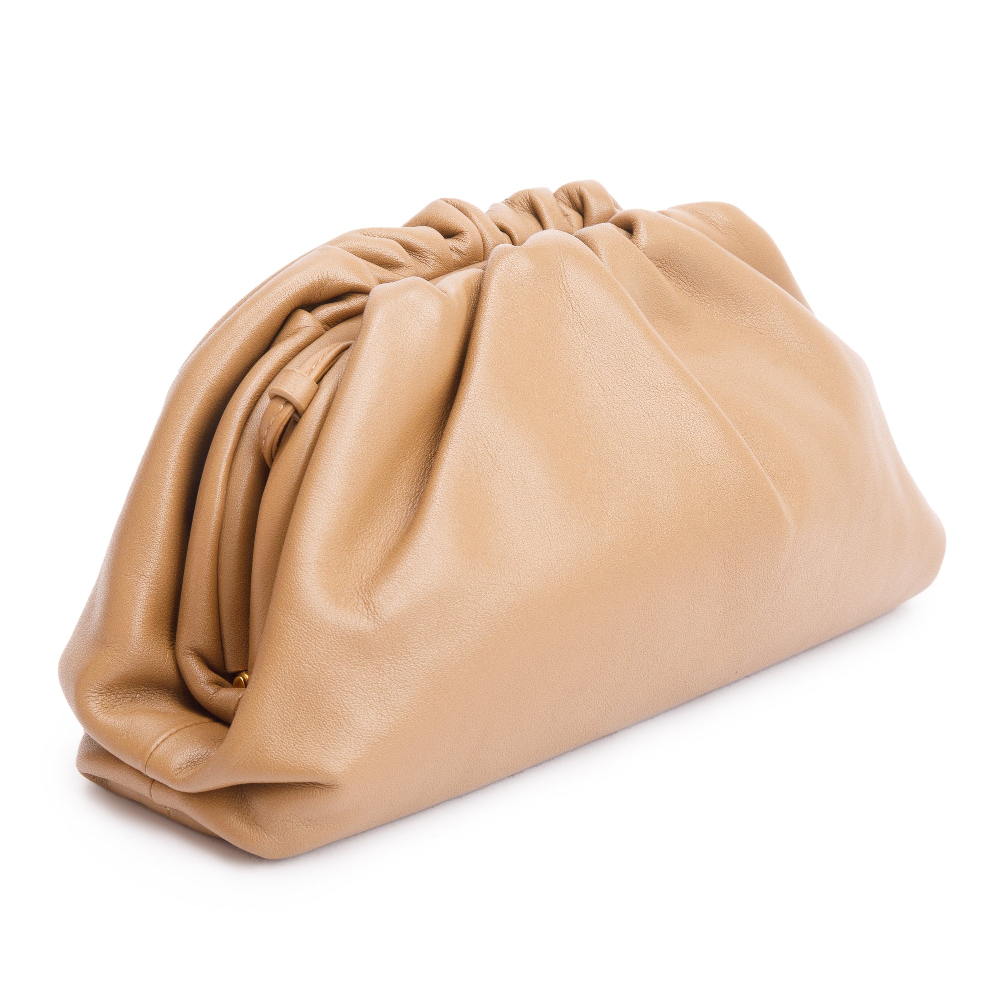 Bottega Veneta Brown Calfskin Leather The Mini Pouch