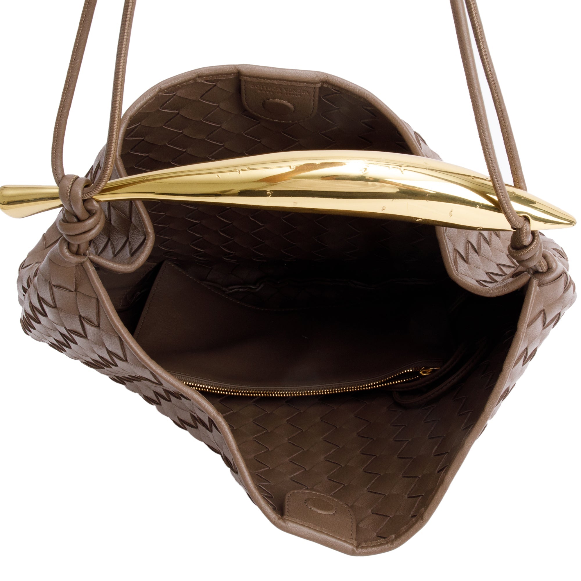 Bottega Veneta Brown Intrecciato Lambskin Leather Classic Sardine Bag