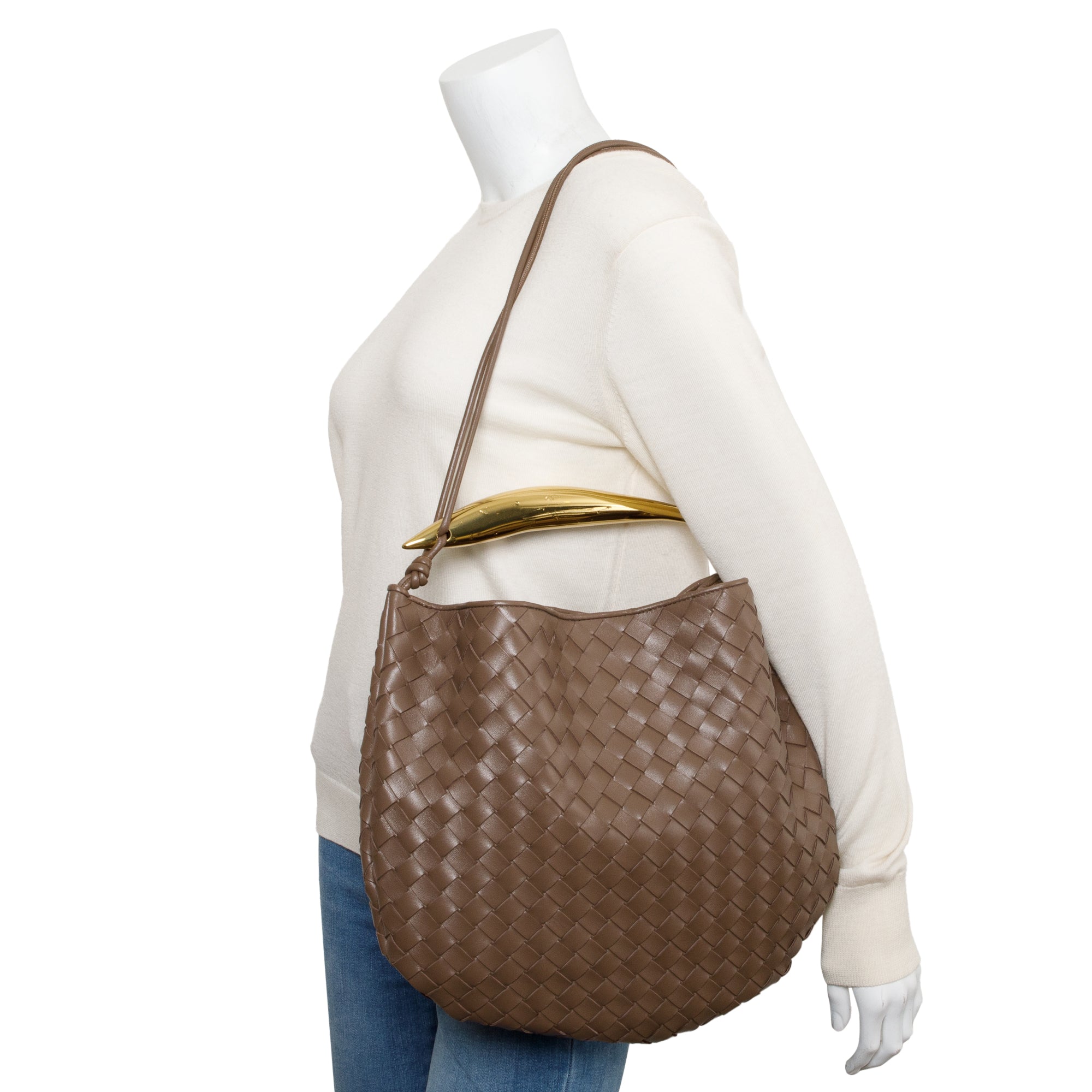 Bottega Veneta Brown Intrecciato Lambskin Leather Classic Sardine Bag