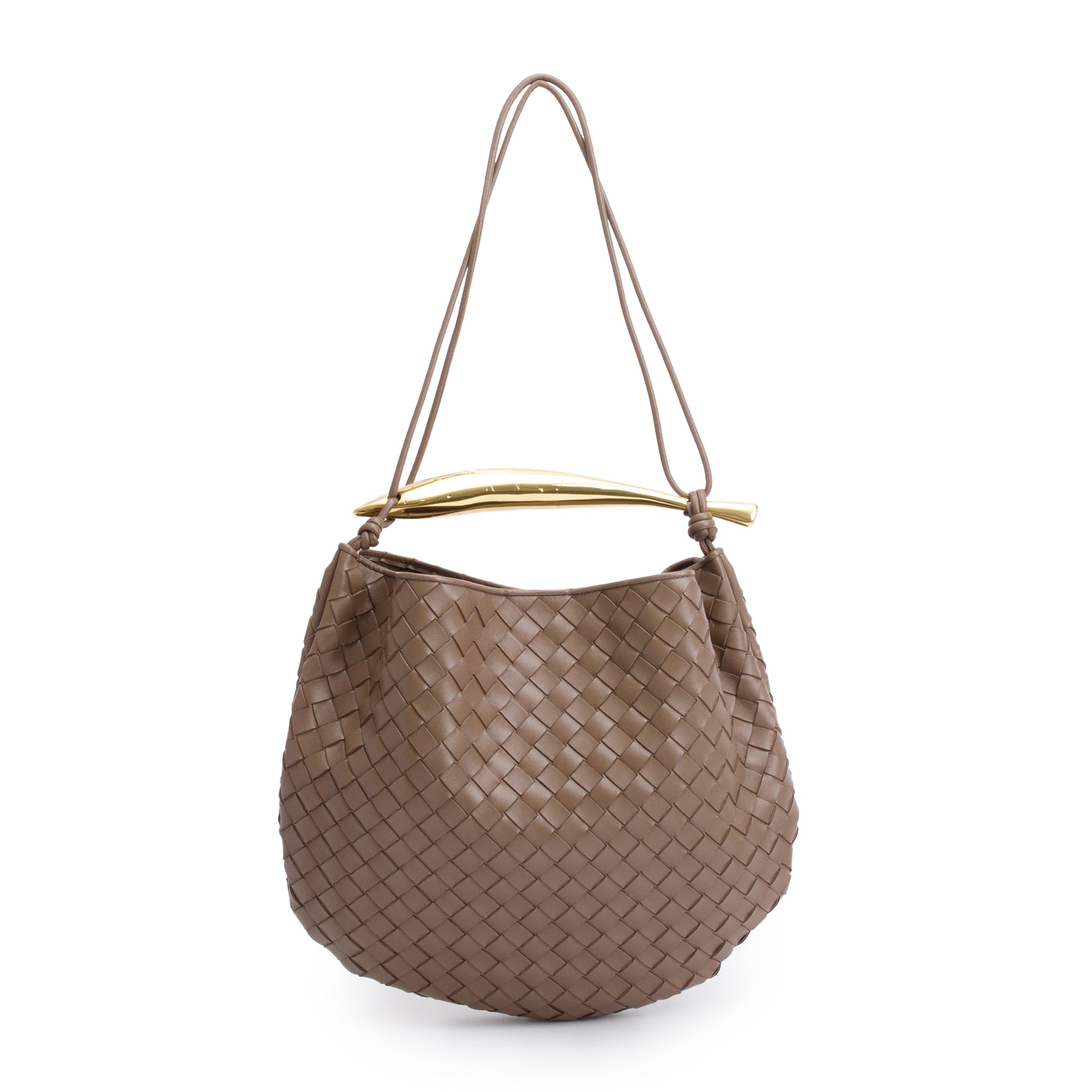 Bottega Veneta Brown Intrecciato Lambskin Leather Classic Sardine Bag