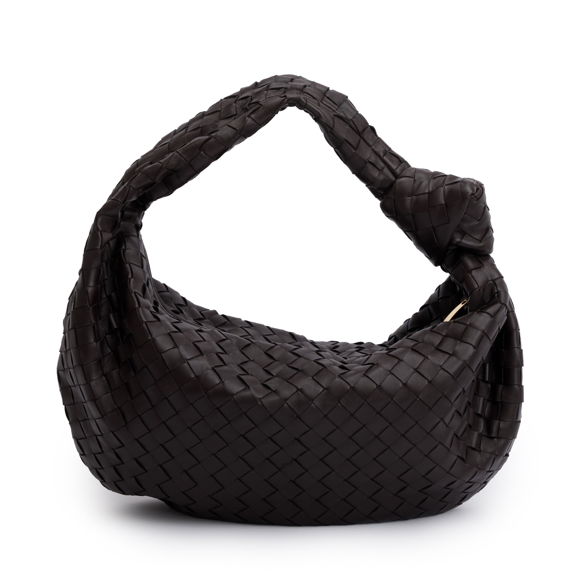 Bottega Veneta Brown Intrecciato Leather Large Jodie Bag