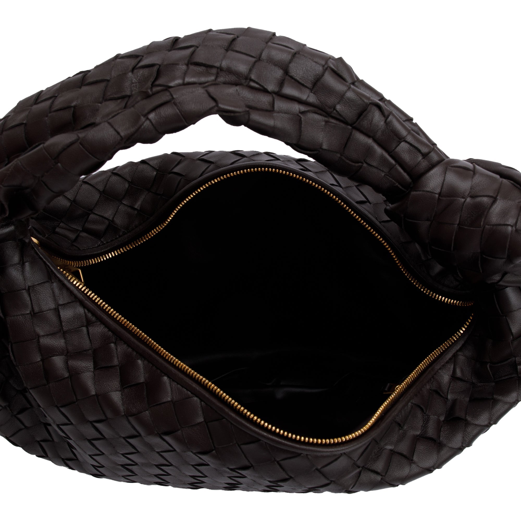 Bottega Veneta Brown Intrecciato Leather Large Jodie Bag