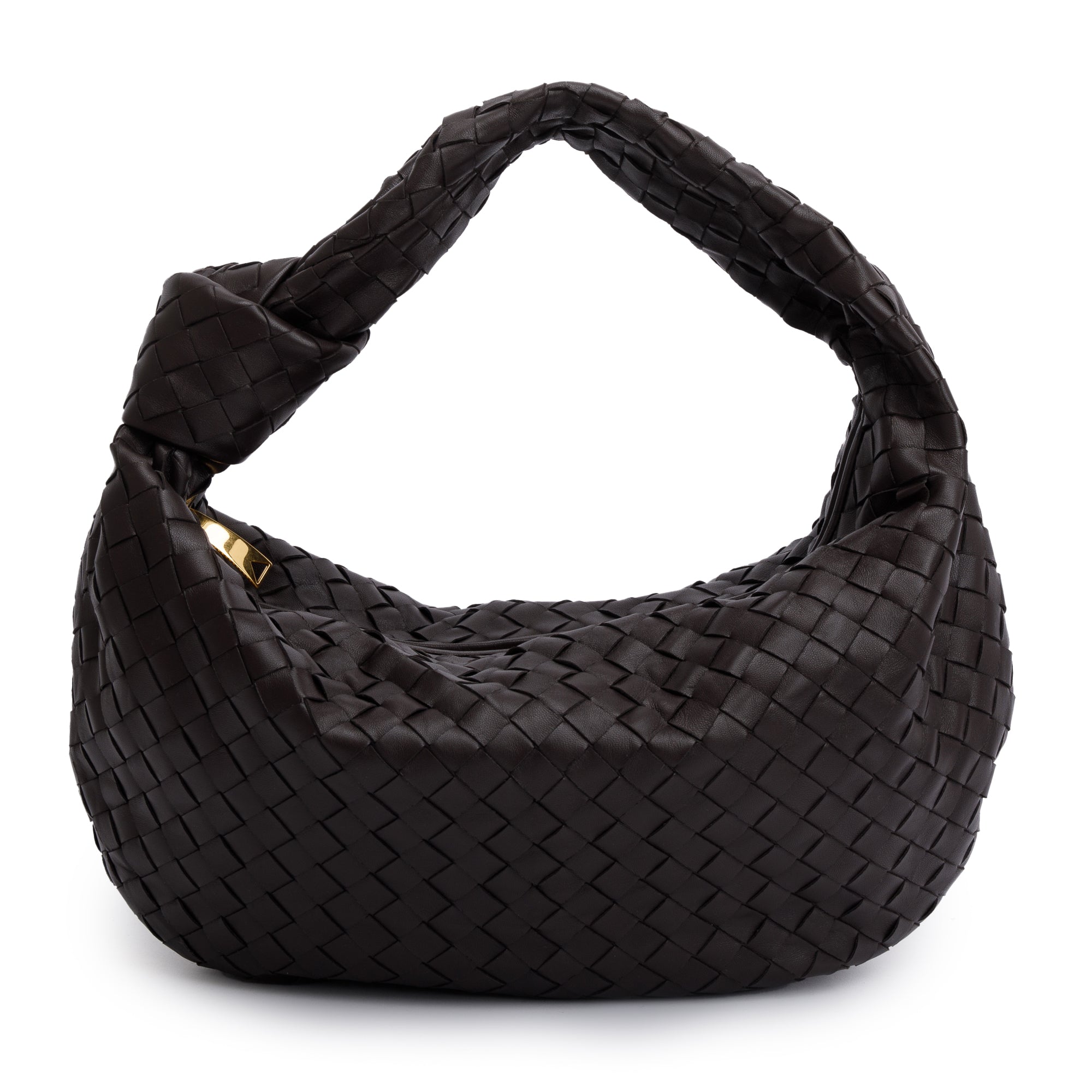 Bottega Veneta Brown Intrecciato Leather Large Jodie Bag