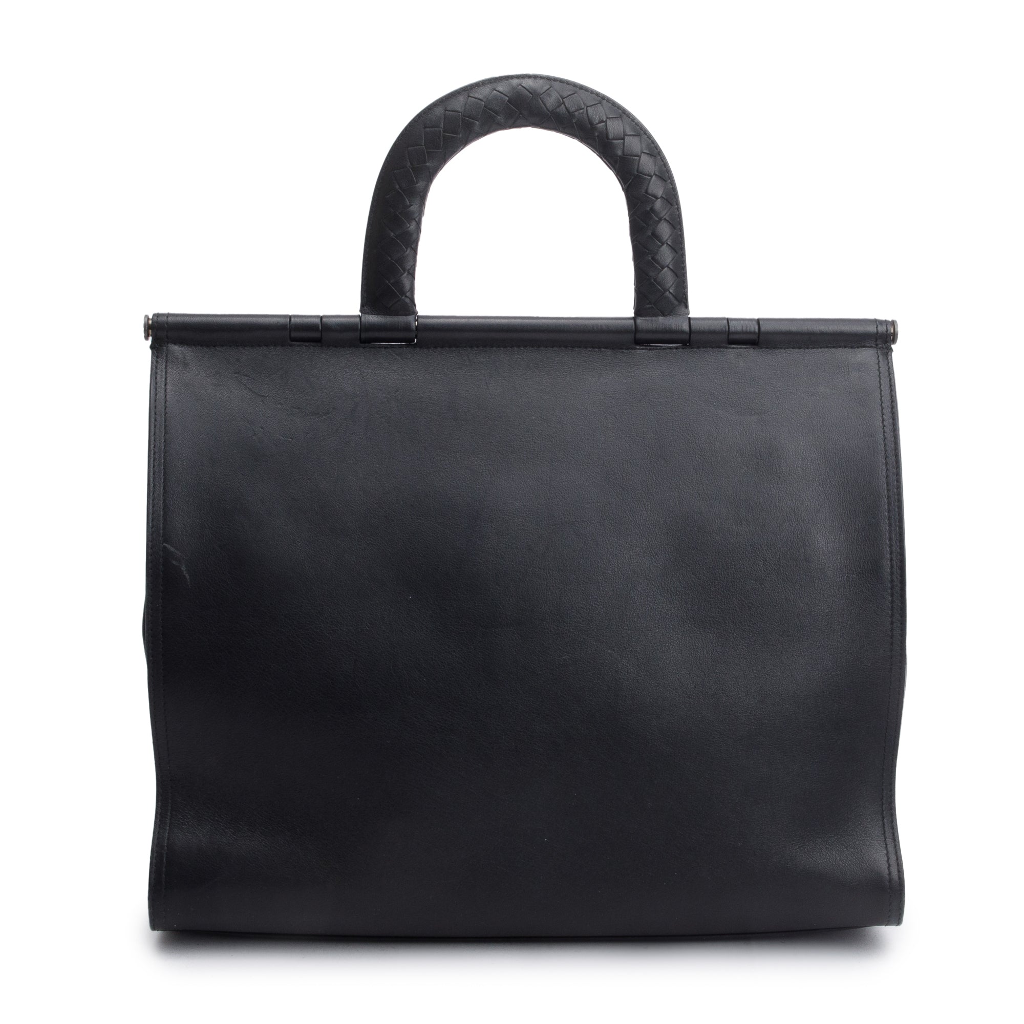 Bottega Veneta Brown Leather Top Handle Briefcase