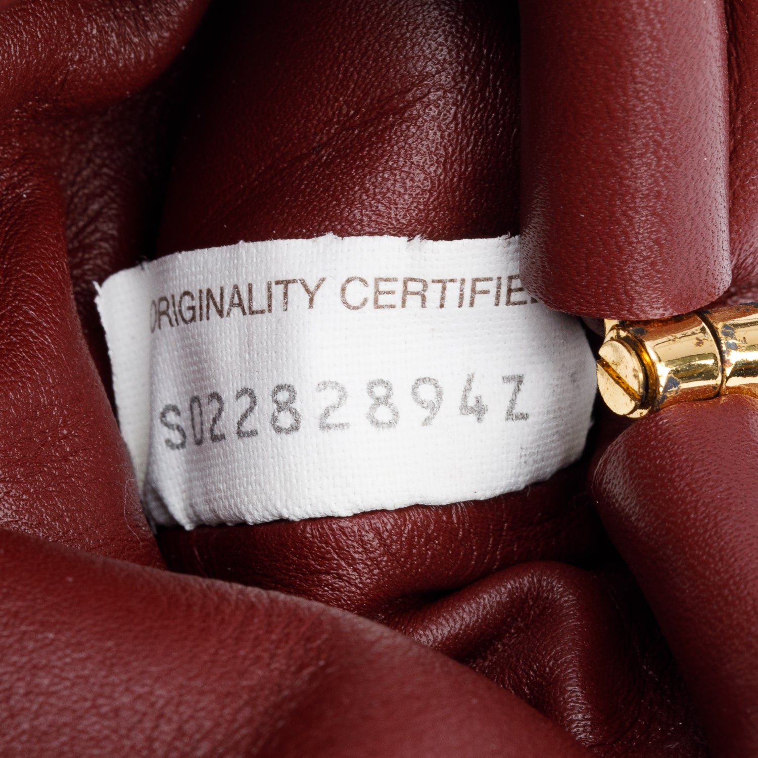 Bottega Veneta Burgundy Calfskin Leather The Pouch Micro w/ Box