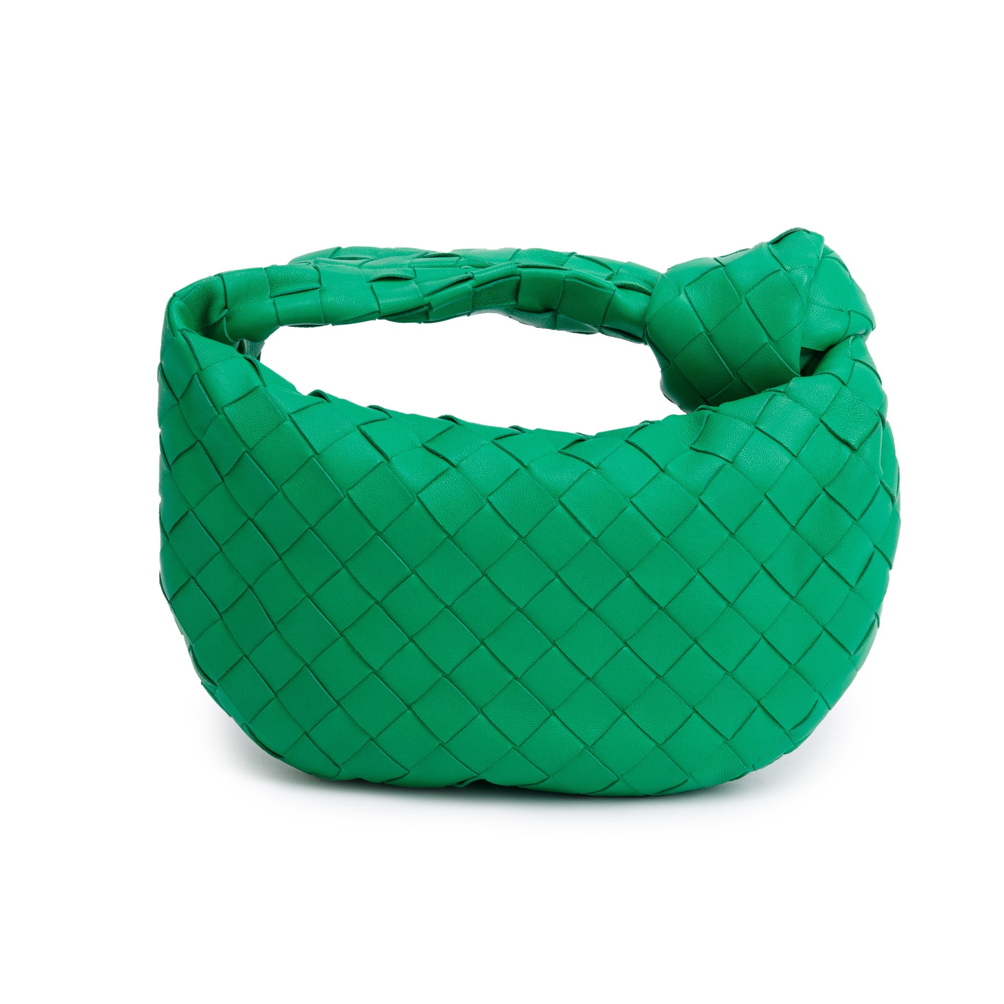 Bottega Veneta Green Intrecciato Leather Mini Jodie Bag