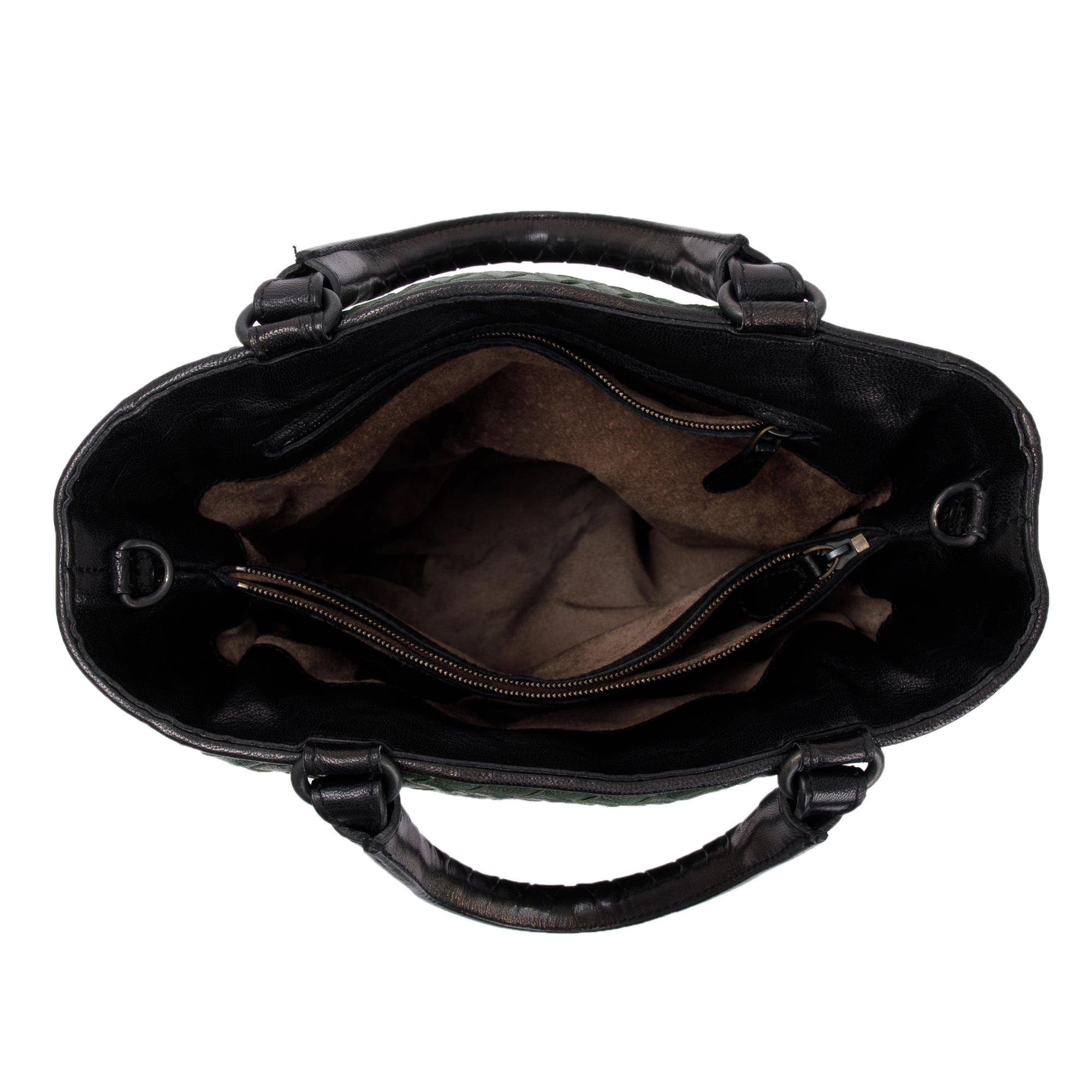 Bottega Veneta Green Intrecciato Nappa Small Vertical Tote w/ Strap