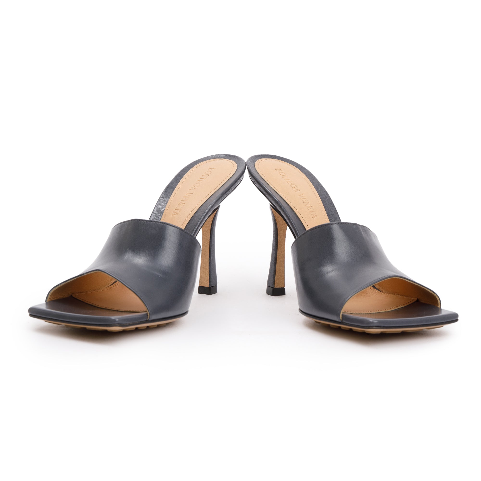 Bottega Veneta Grey Nappa Leather Stretch Mule, Size 36 w/ Box