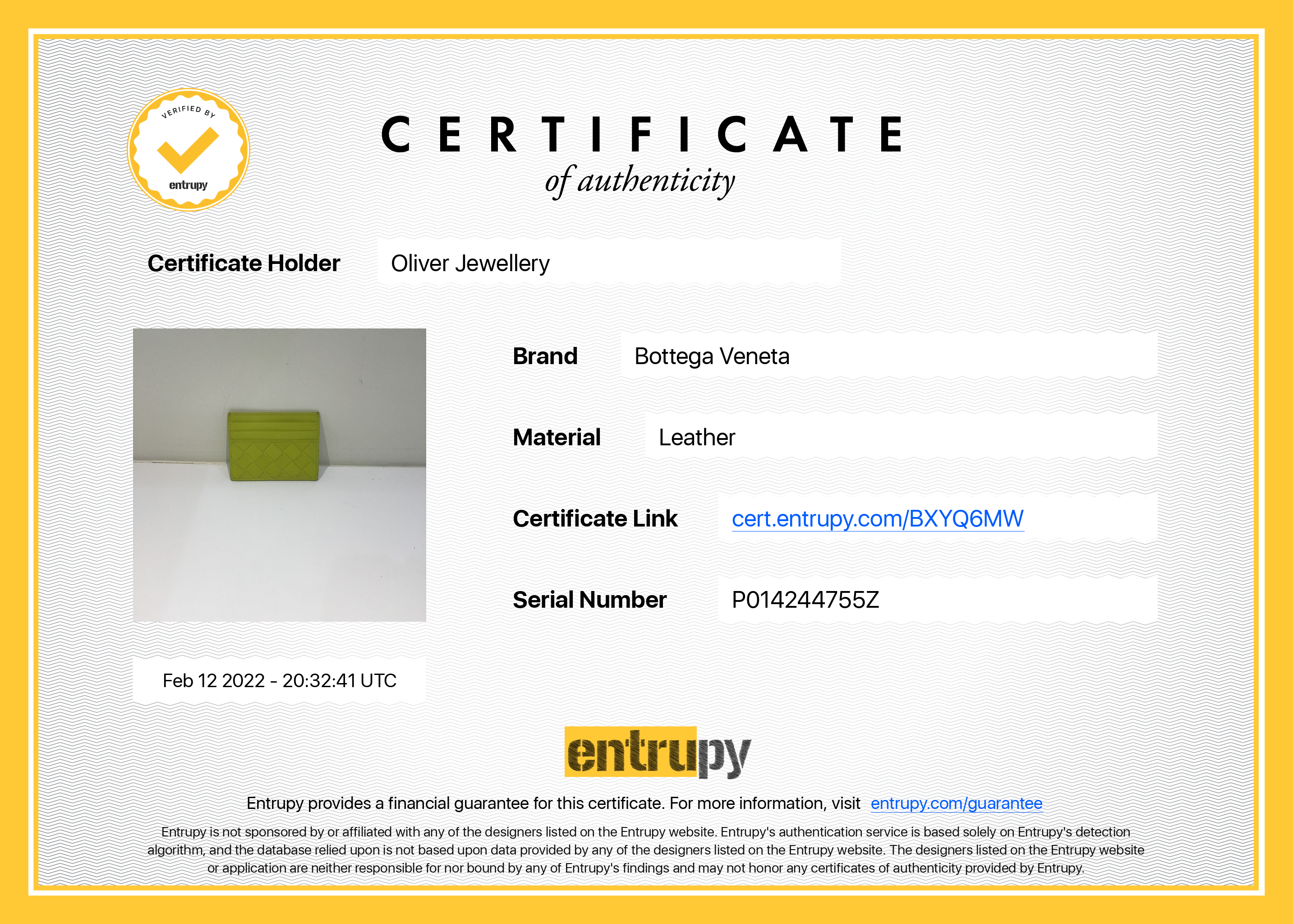 Bottega Veneta Intrecciato Leather Card Holder