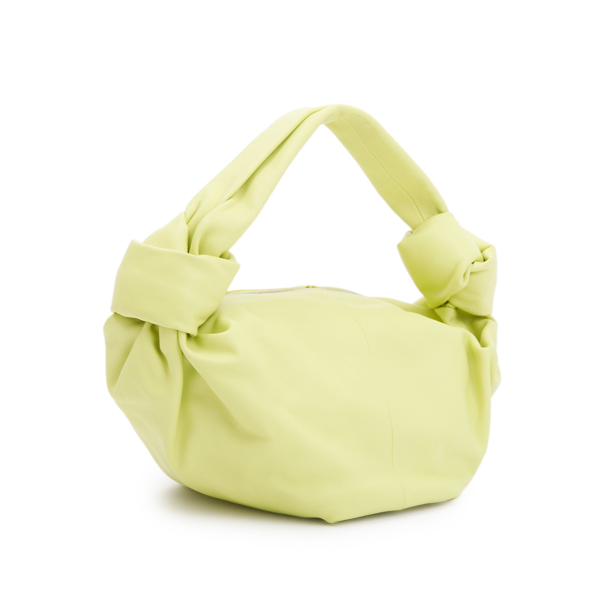 Bottega Veneta Kiwi Calfskin Leather Mini Double Knot Handle Bag