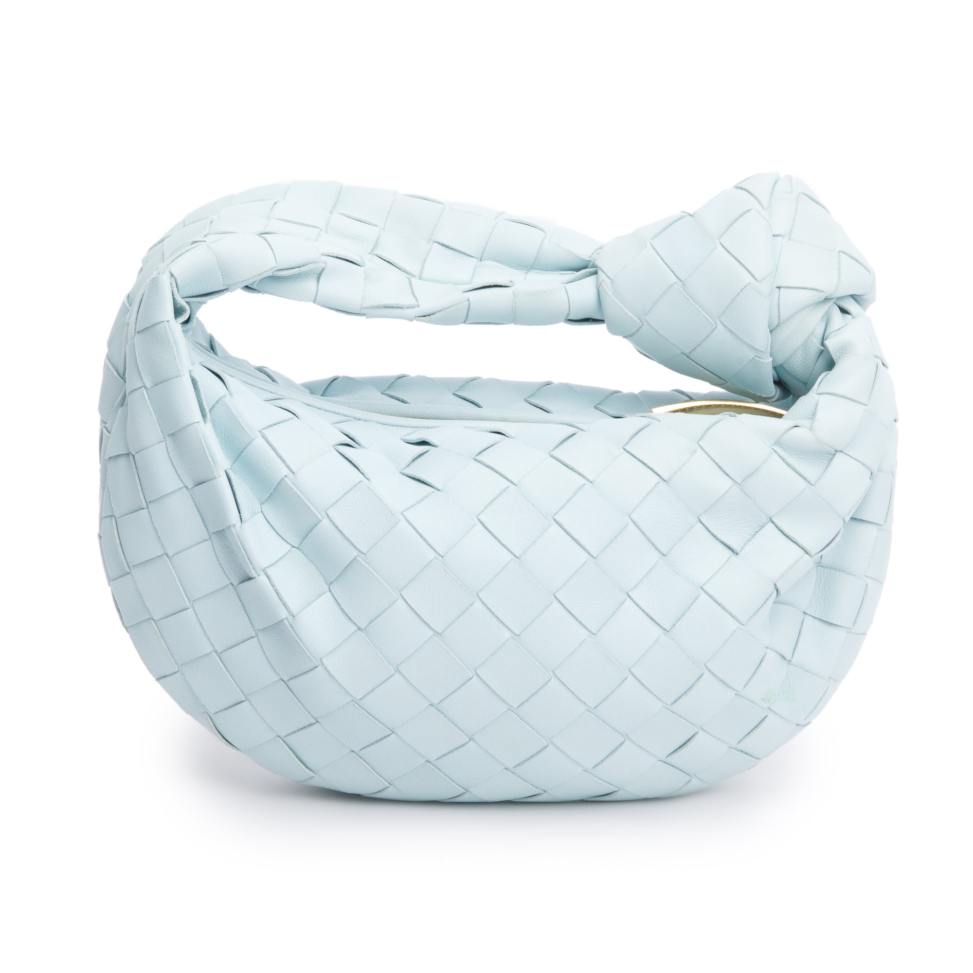 Bottega Veneta Light Blue Intrecciato Leather Mini Jodie Bag