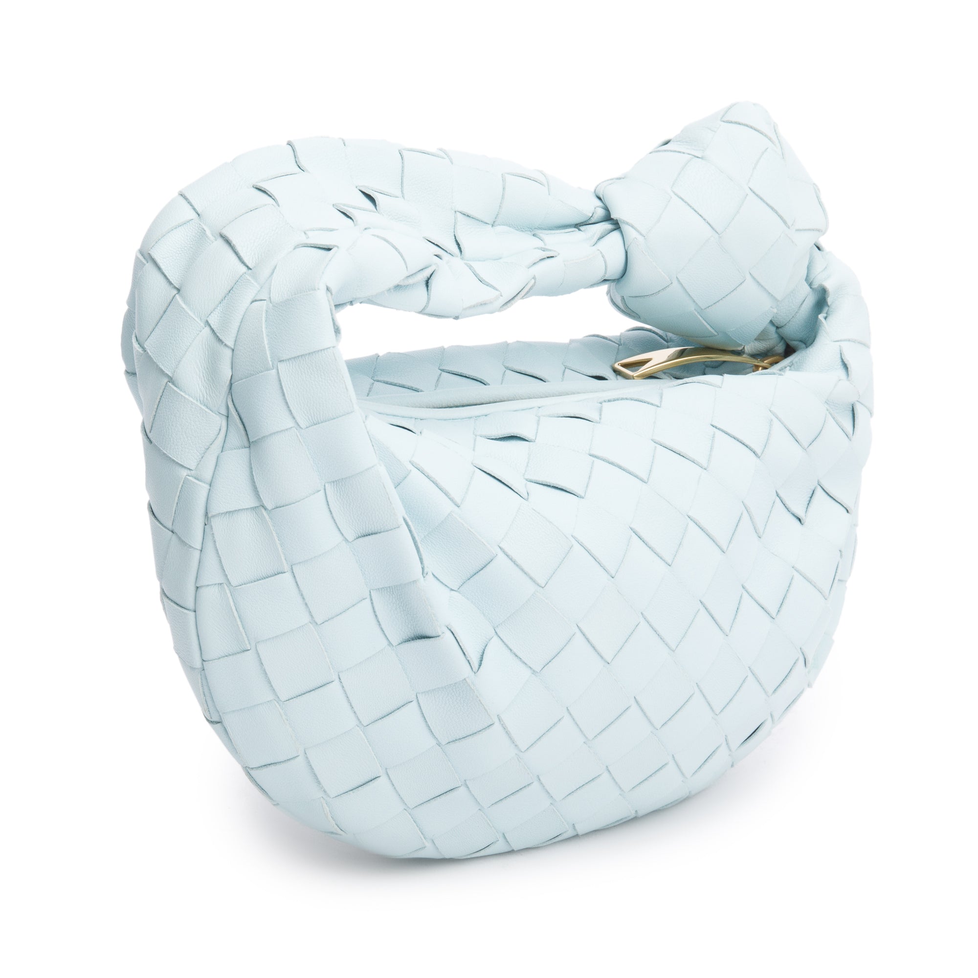 Bottega Veneta Light Blue Intrecciato Leather Mini Jodie Bag