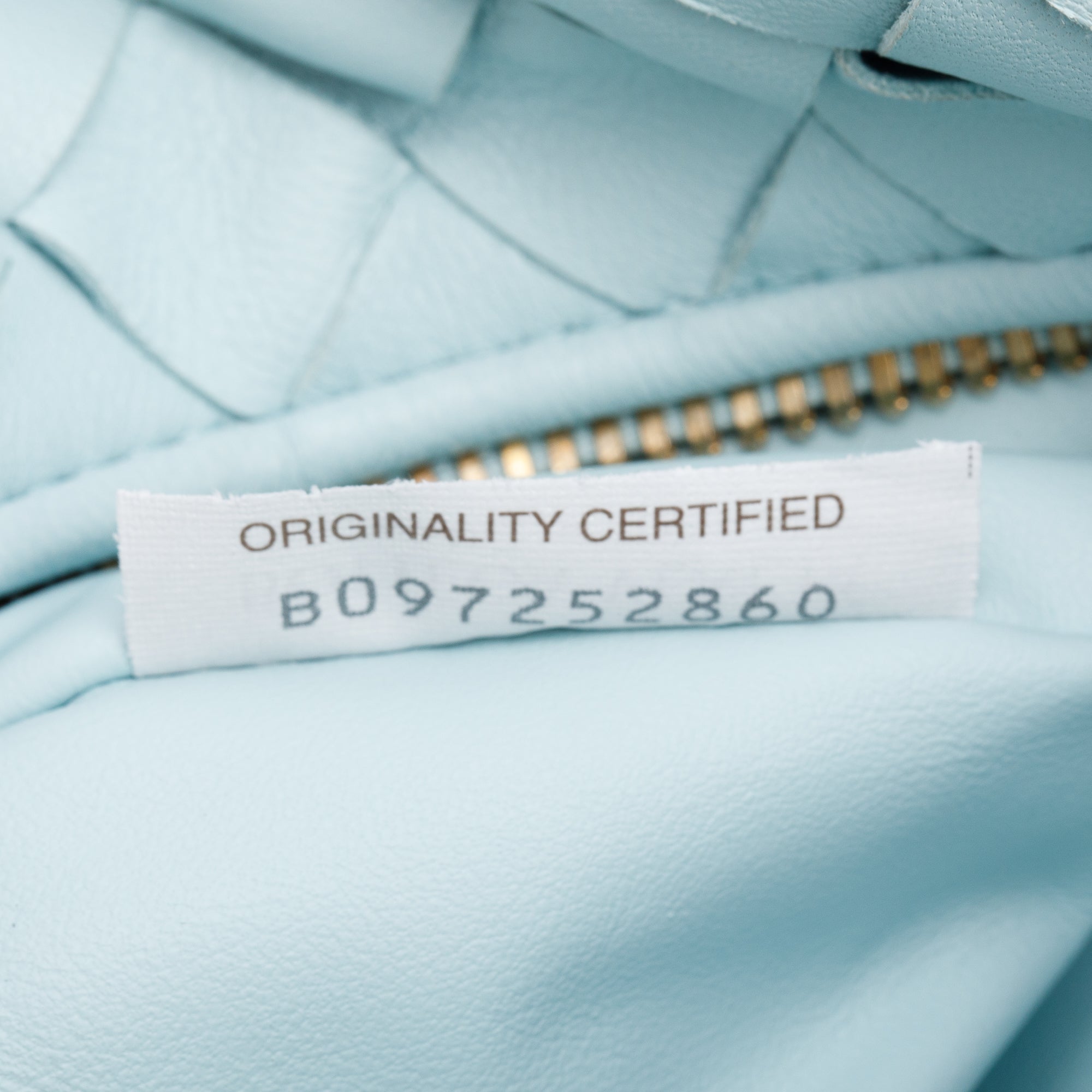 Bottega Veneta Light Blue Intrecciato Leather Mini Jodie Bag