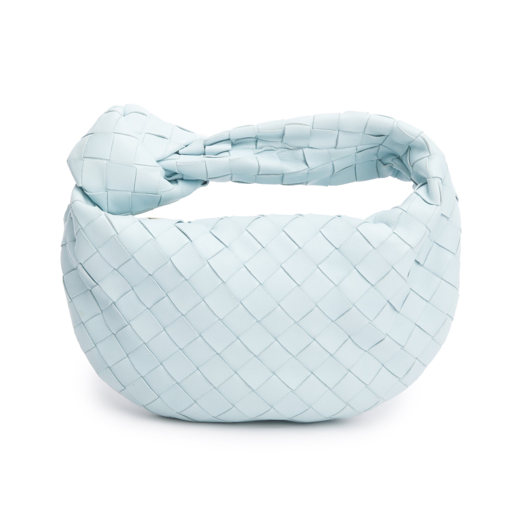 Bottega Veneta Light Blue Intrecciato Leather Mini Jodie Bag